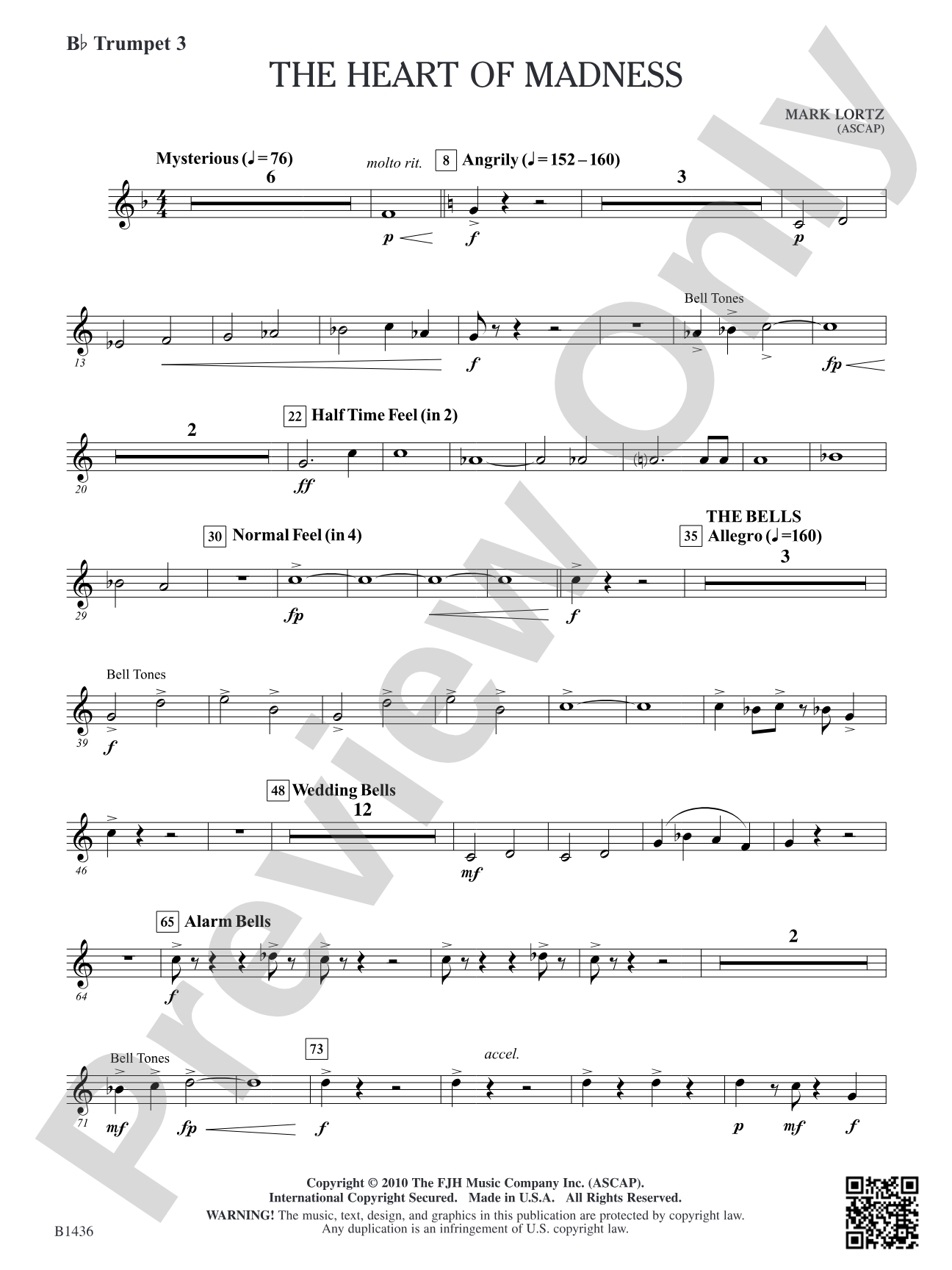 The Heart of Madness: B-flat Trumpet 3