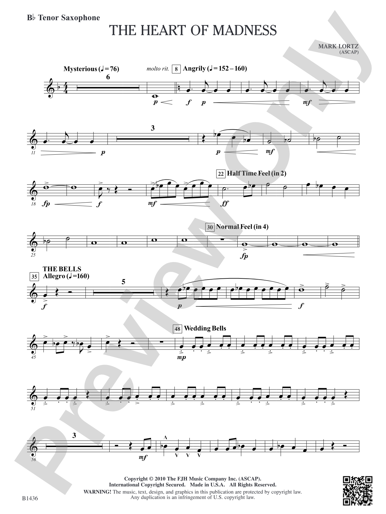 The Heart of Madness: B-flat Tenor Saxophone