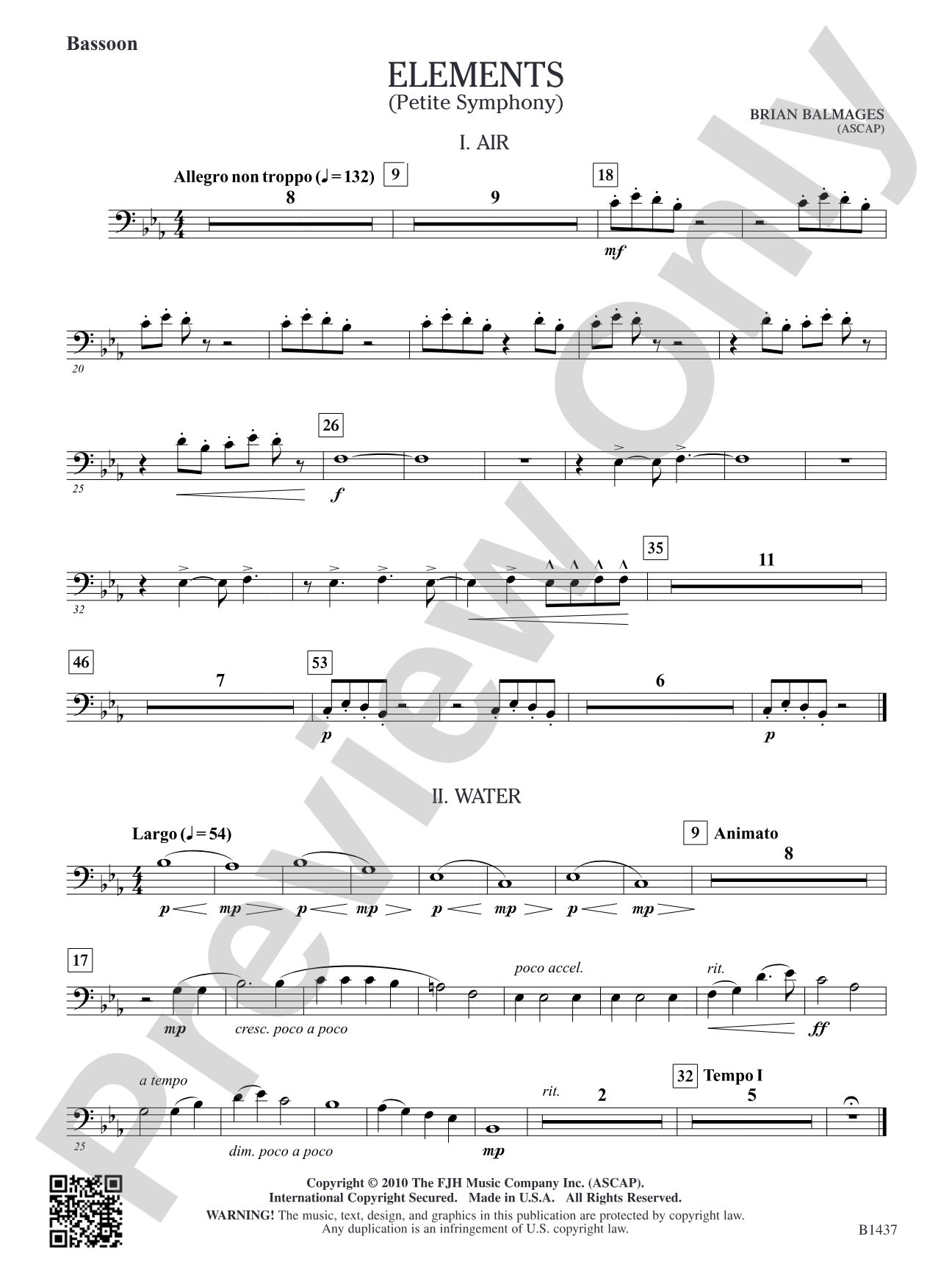 Elements (Petite Symphony): Bassoon