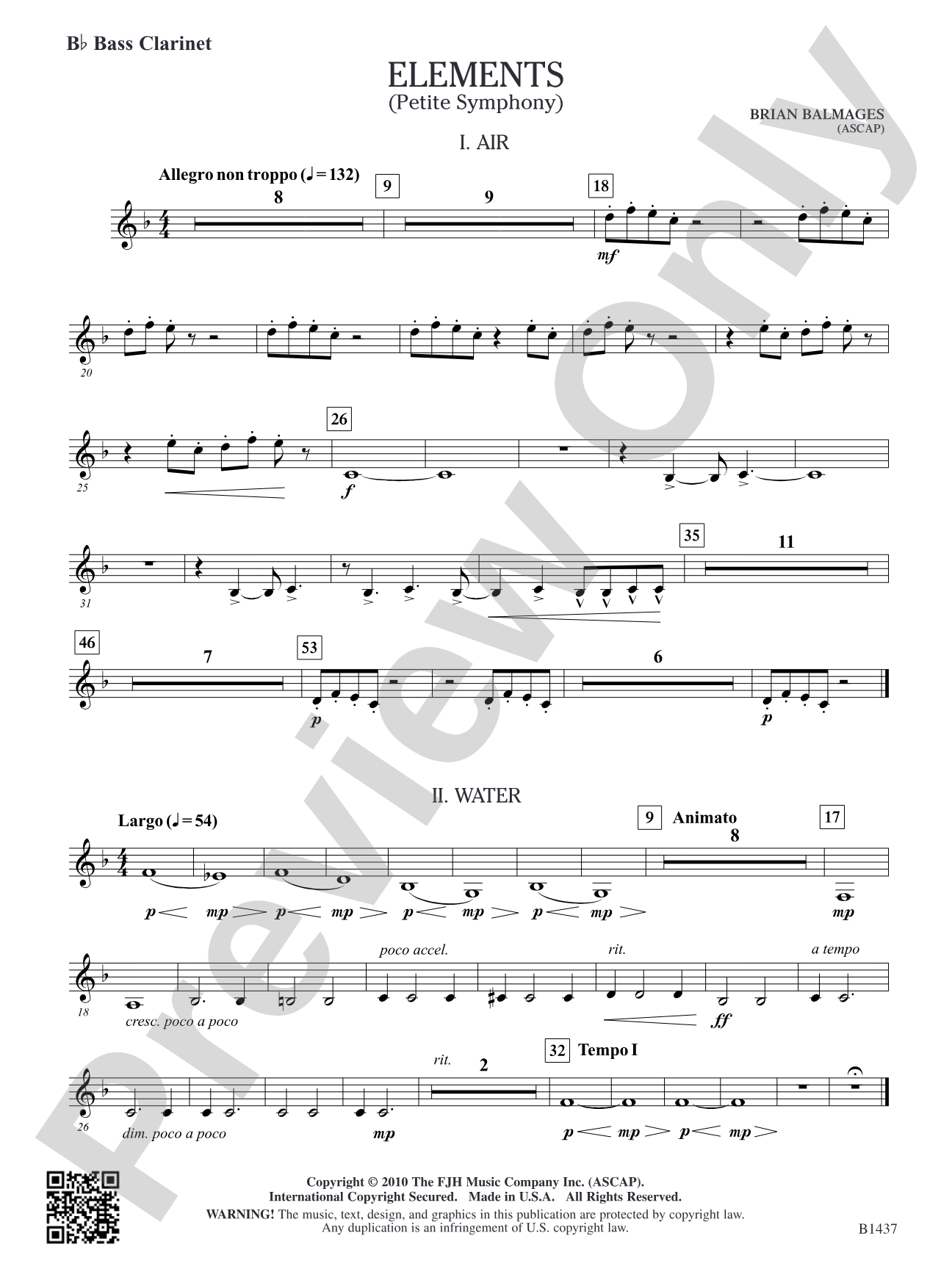 Elements (Petite Symphony): B-flat Bass Clarinet