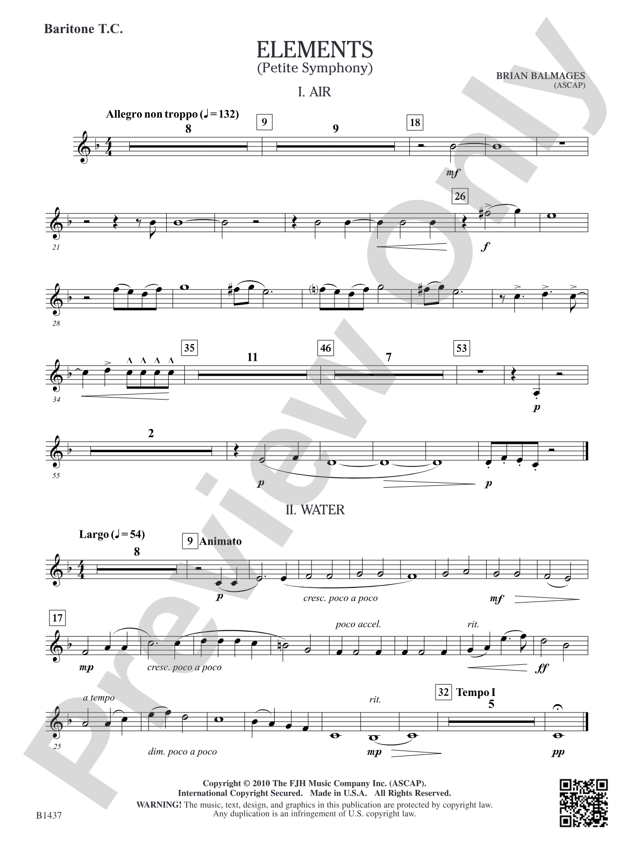 Elements (Petite Symphony): Baritone T.C.