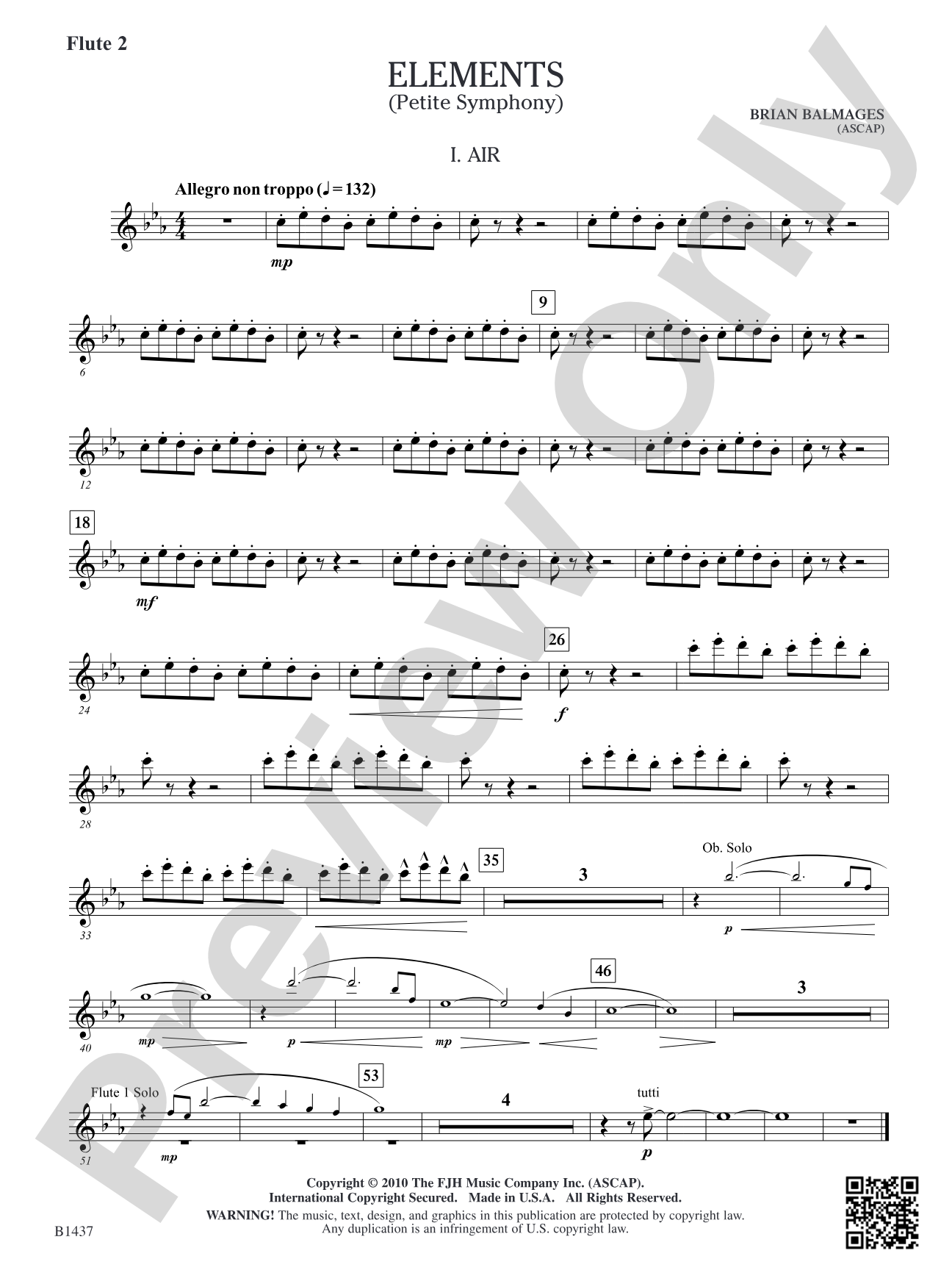 Elements (Petite Symphony): Flute 2