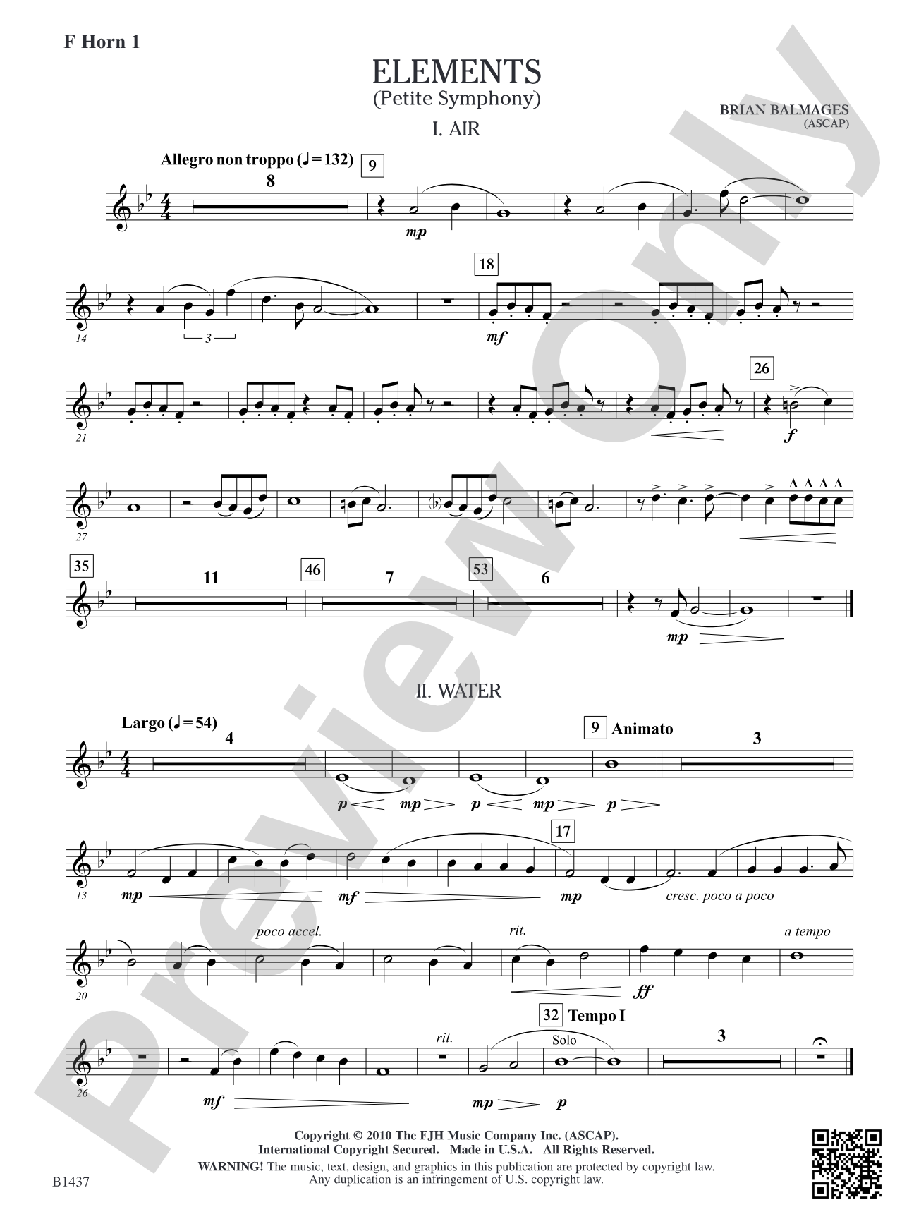 Elements (Petite Symphony): F Horn 1
