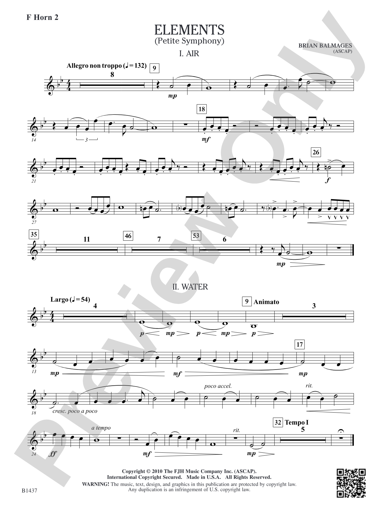 Elements (Petite Symphony): F Horn 2