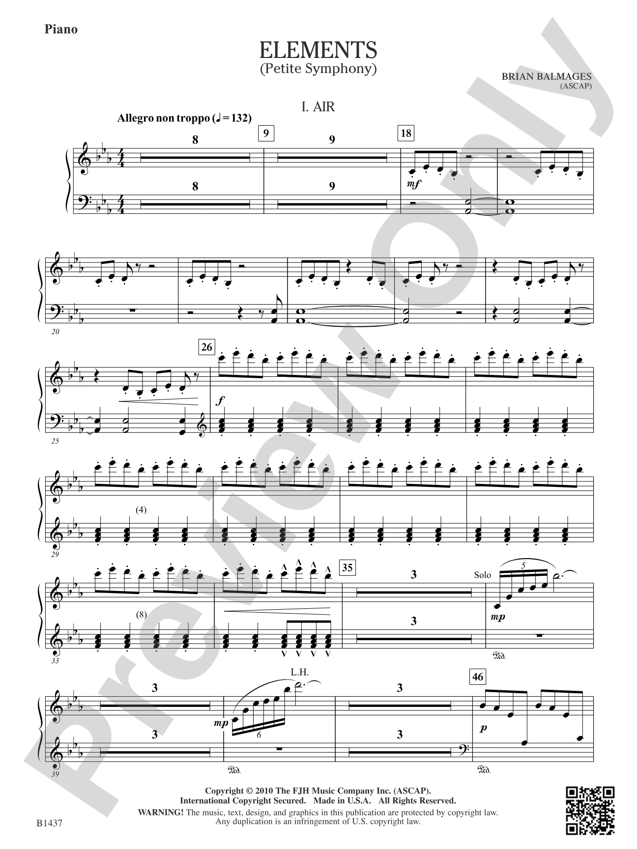 Elements (Petite Symphony): Piano