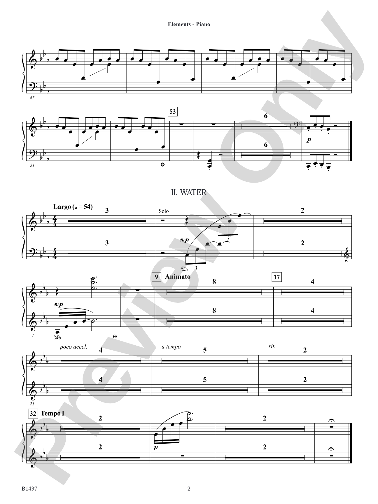 Elements (Petite Symphony): Piano