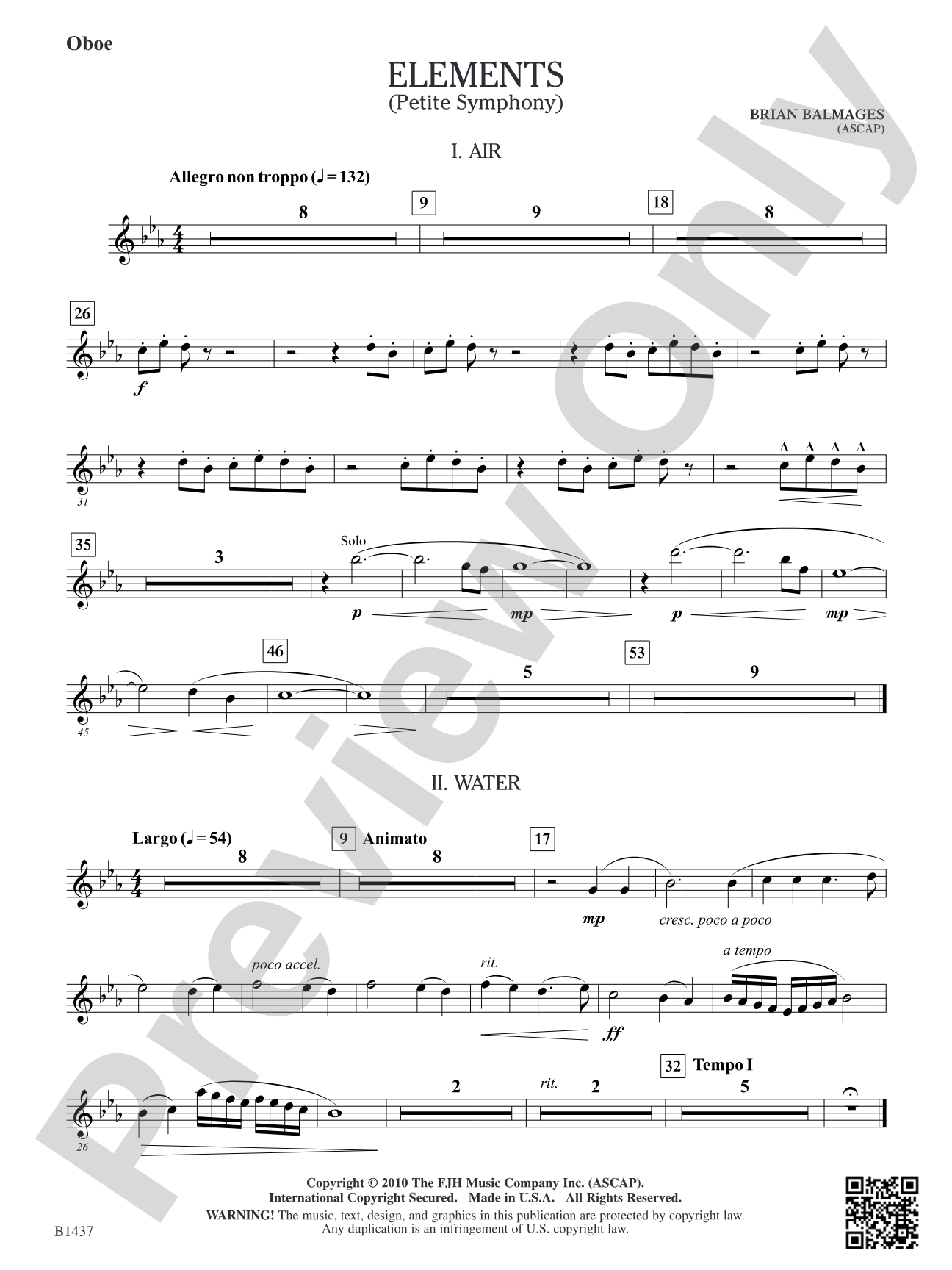 Elements (Petite Symphony): Oboe