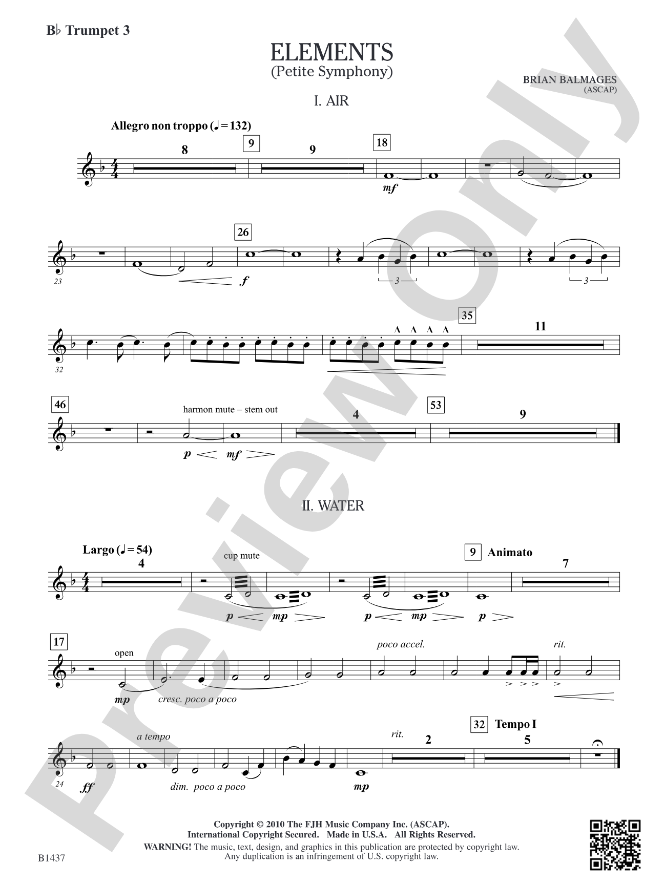 Elements (Petite Symphony): B-flat Trumpet 3