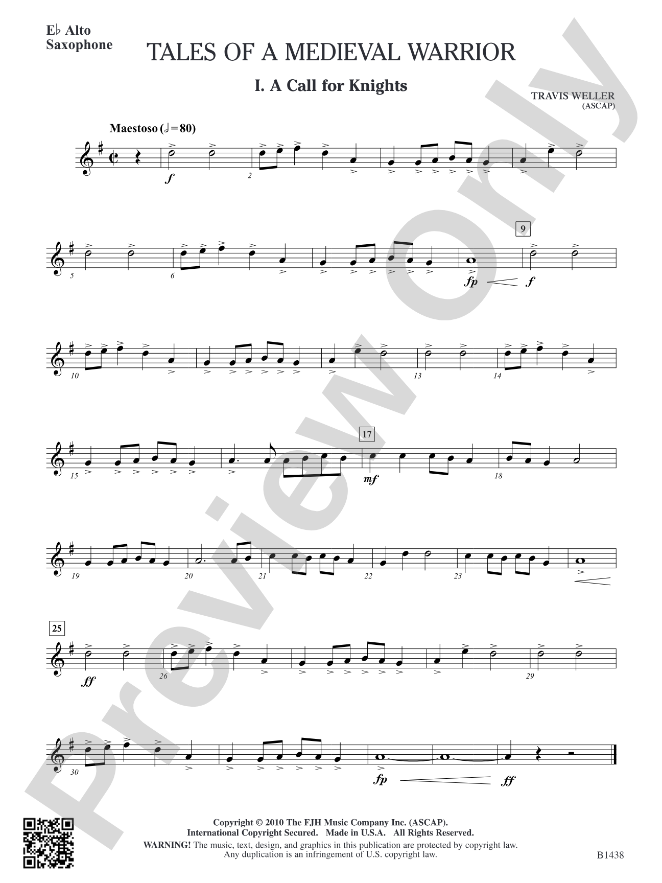Tales of a Medieval Warrior: E-flat Alto Saxophone