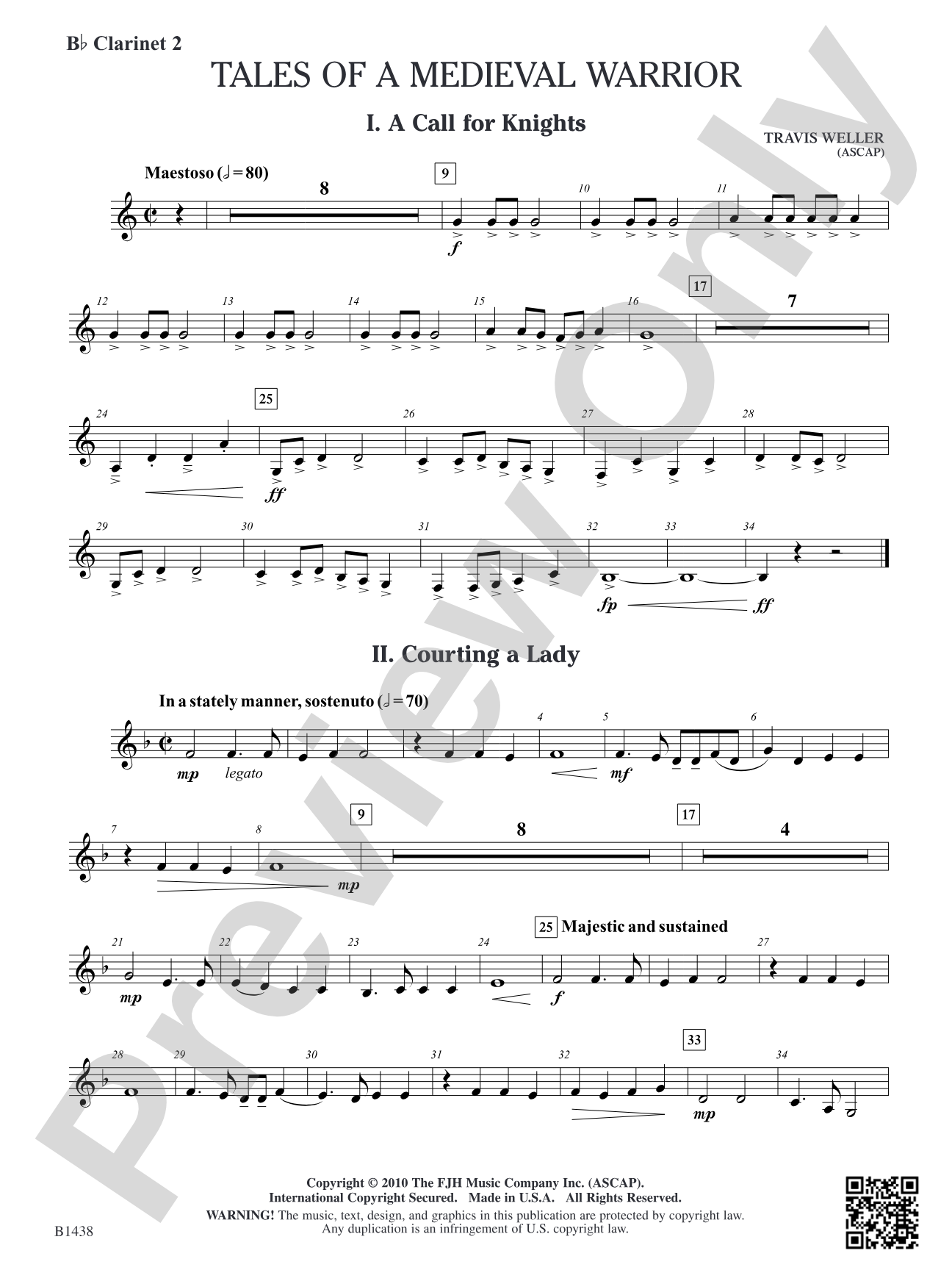 Tales of a Medieval Warrior: B-flat Clarinet 2