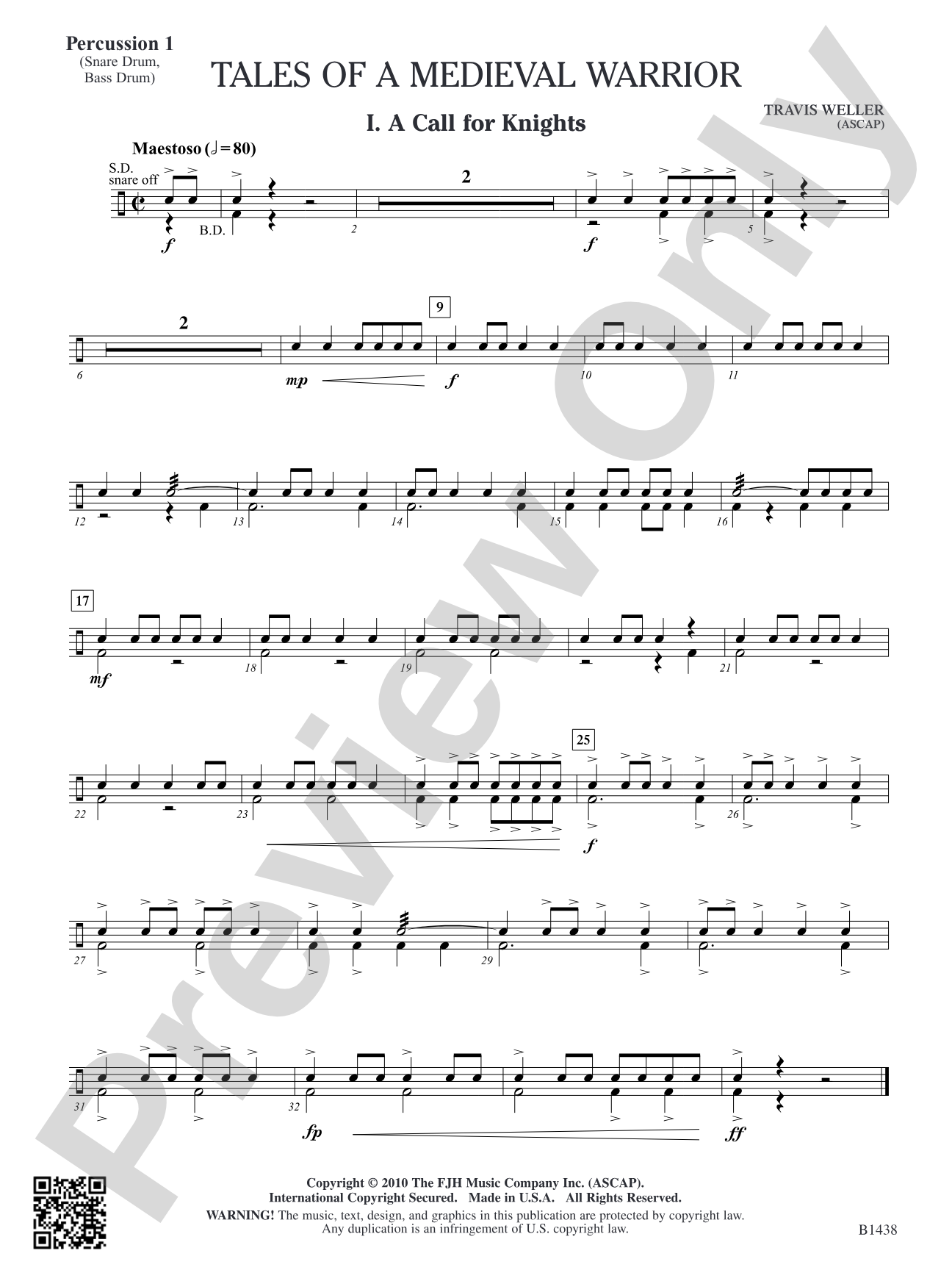 Tales of a Medieval Warrior: Percussion 1