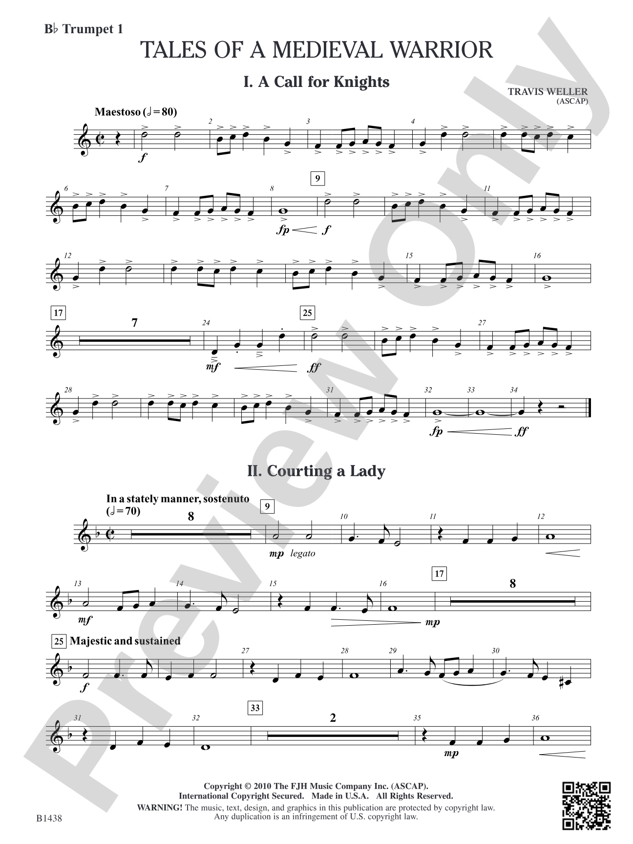 Tales of a Medieval Warrior: B-flat Trumpet 1