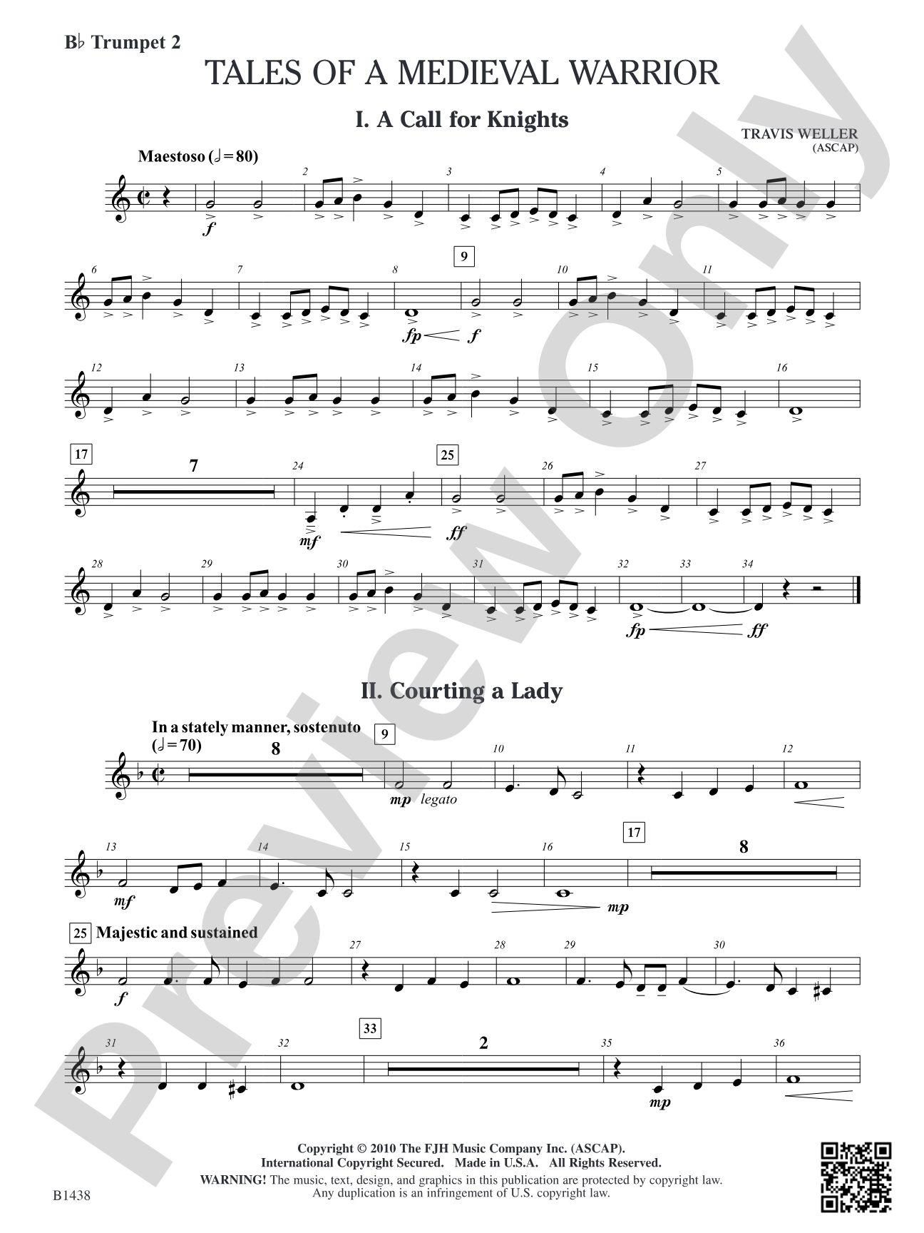 Tales of a Medieval Warrior: B-flat Trumpet 2