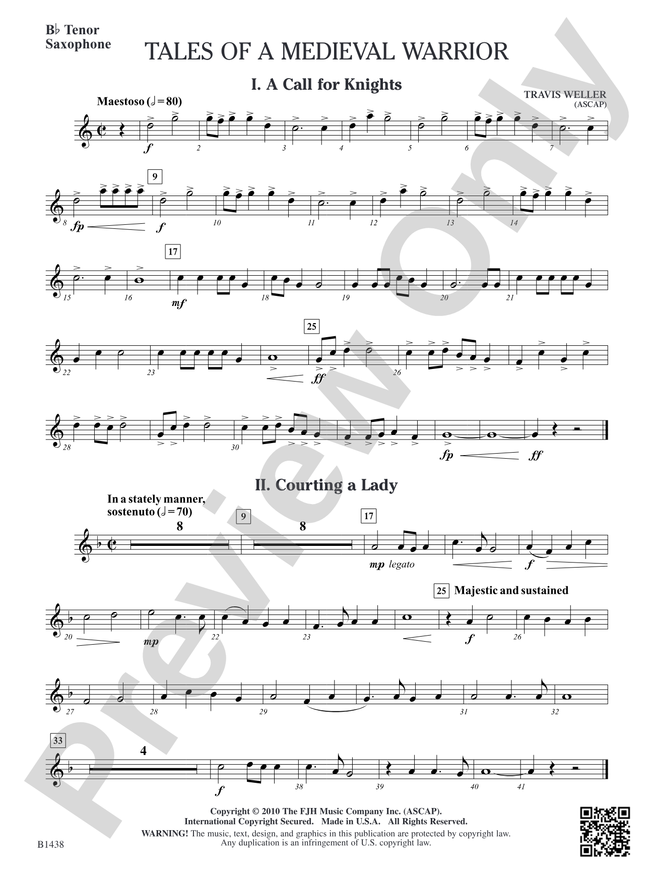 Tales of a Medieval Warrior: B-flat Tenor Saxophone