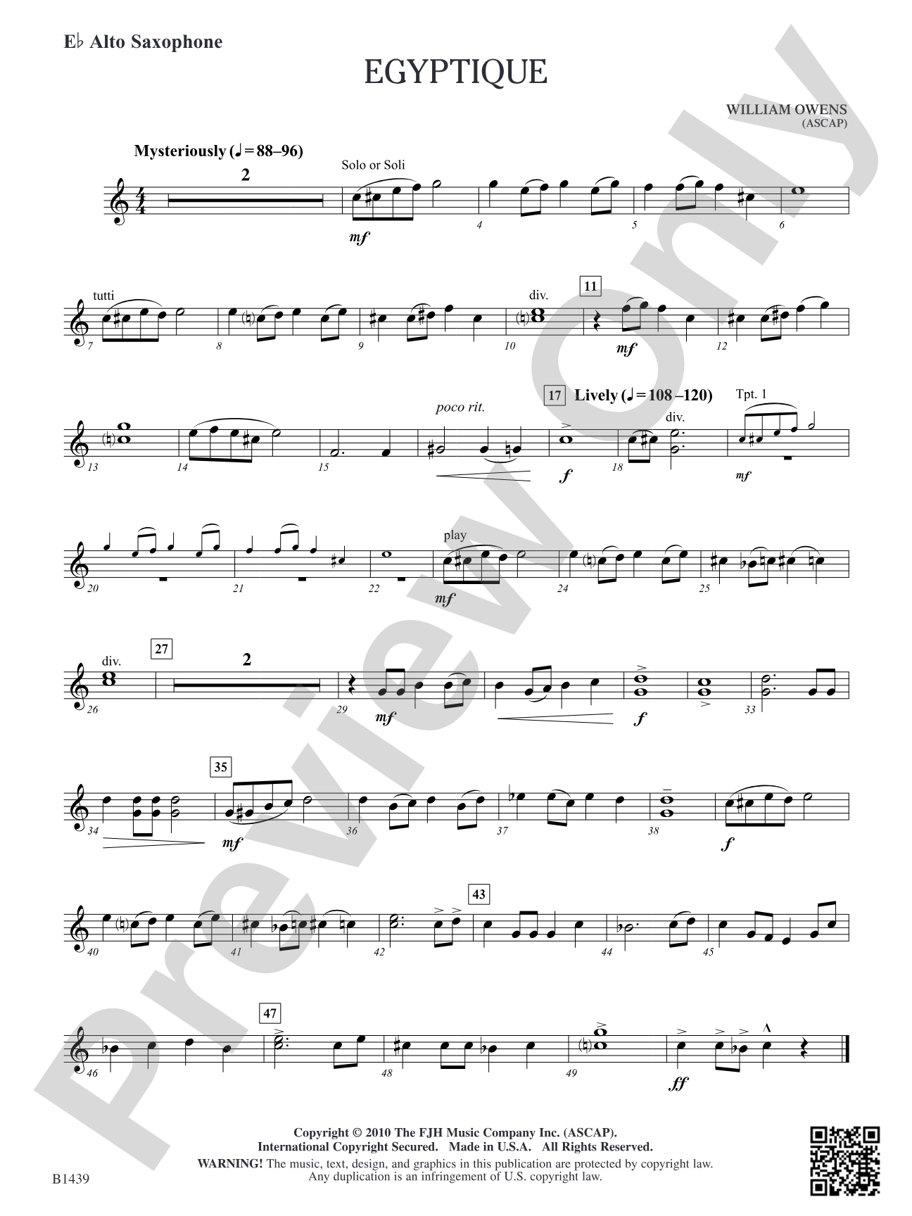 Egyptique: E-flat Alto Saxophone