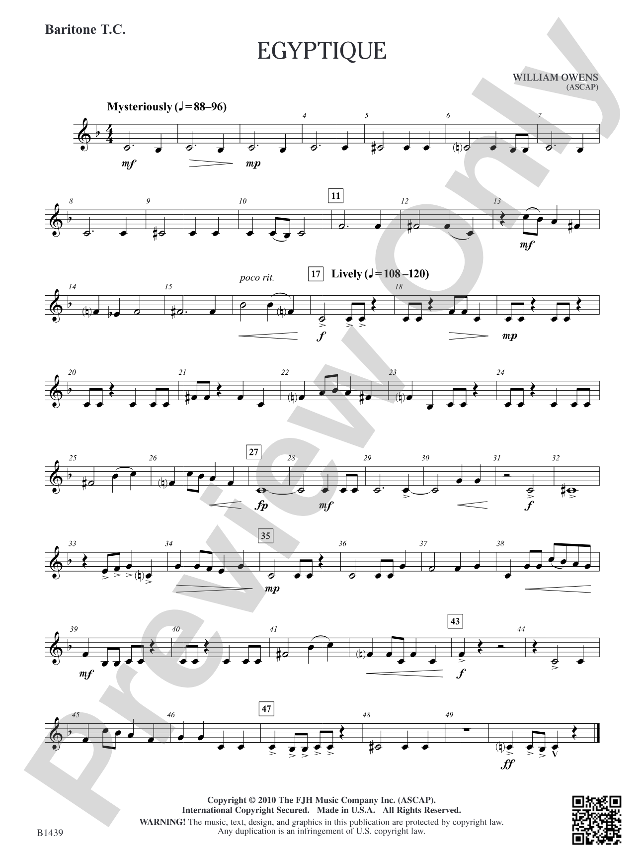 Egyptique: Baritone T.C.