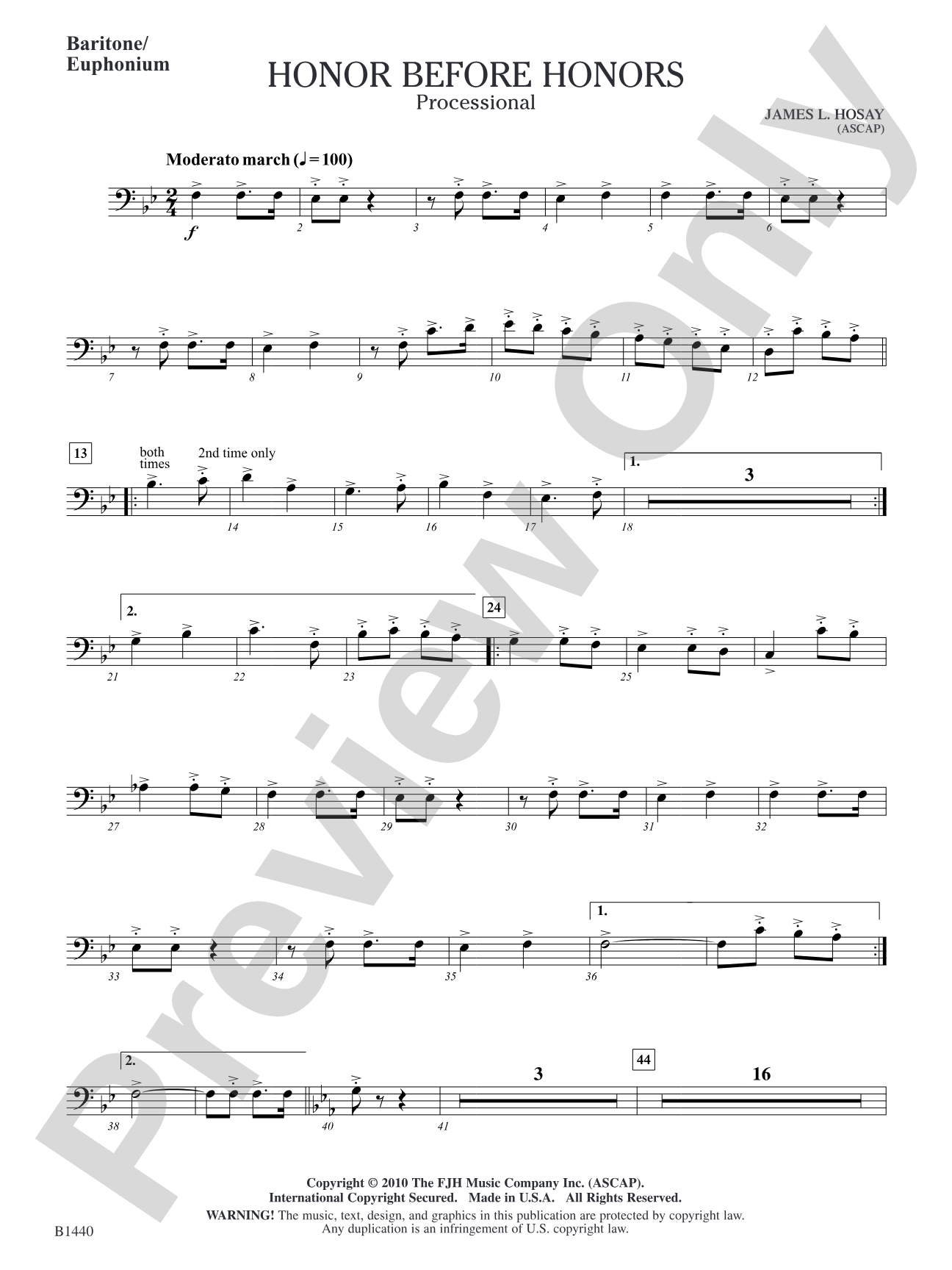 Honor Before Honors: Baritone/Euphonium