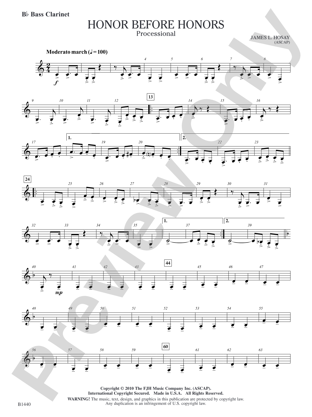 Honor Before Honors: B-flat Bass Clarinet