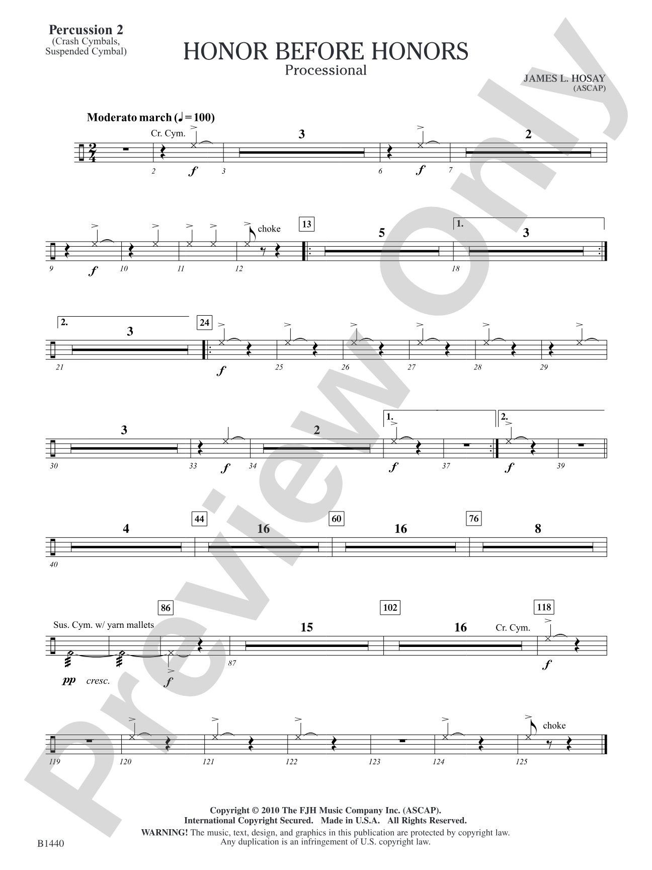 Honor Before Honors: Percussion 2