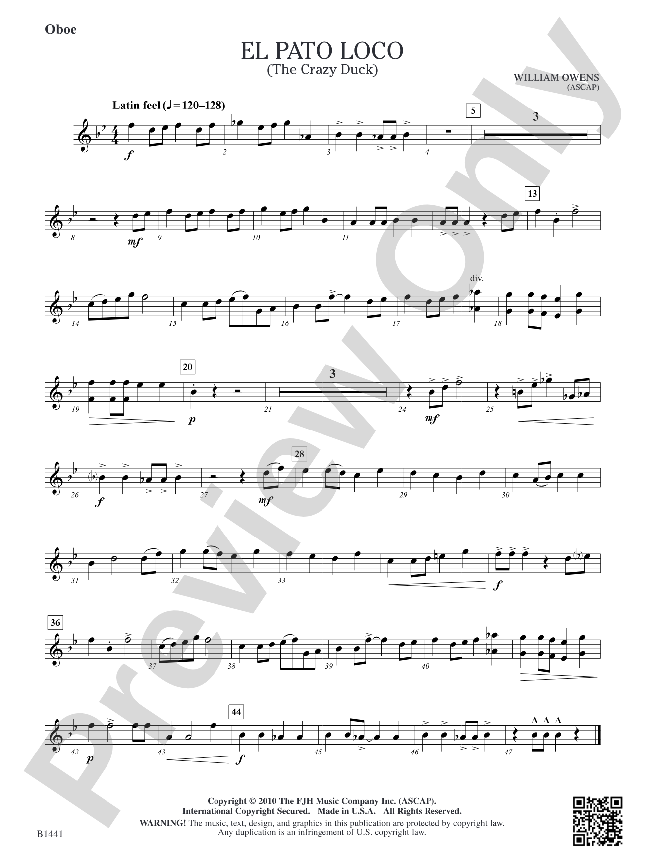 El Pato Loco (The Crazy Duck): Oboe