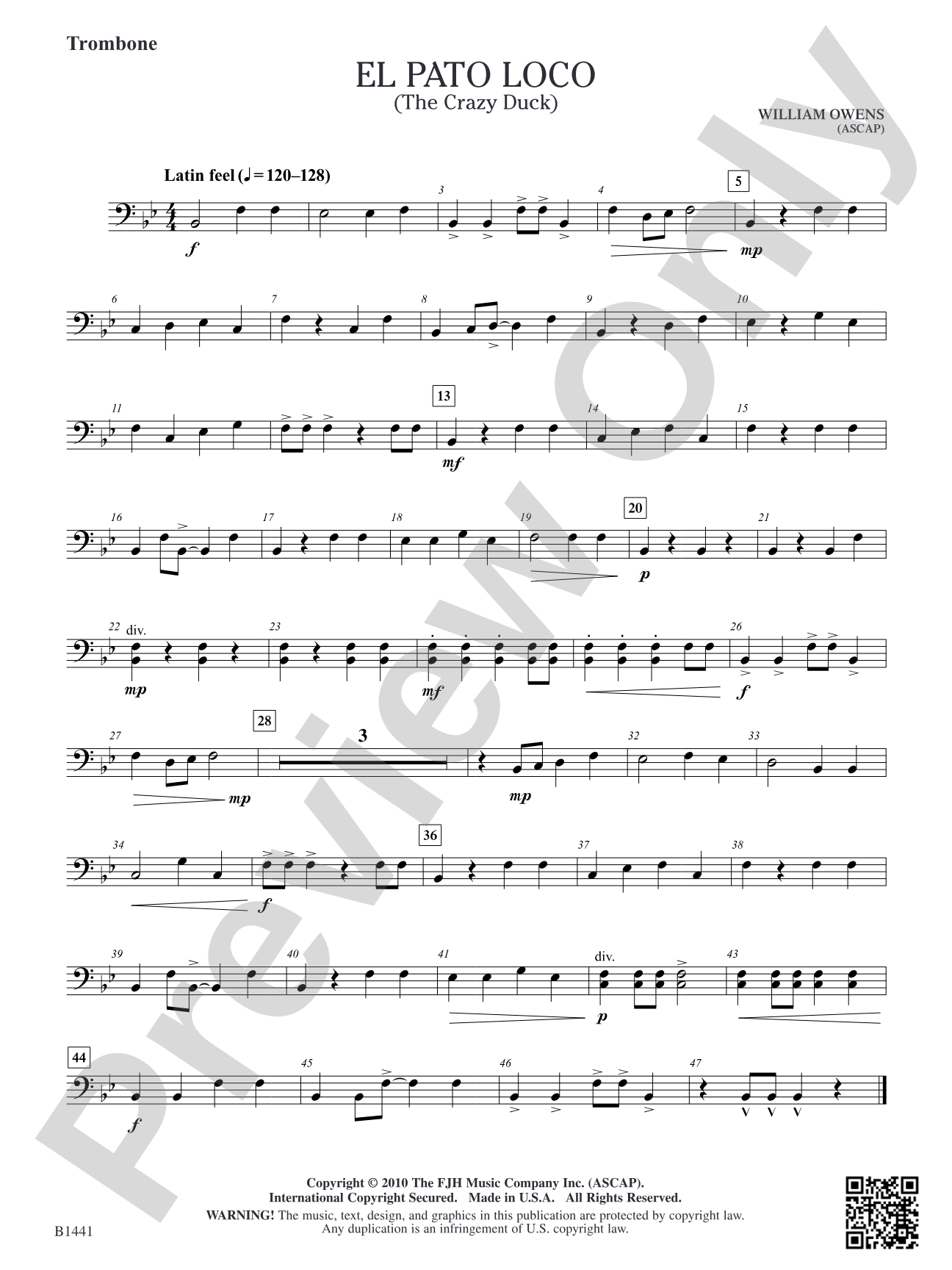 El Pato Loco (The Crazy Duck): Trombone