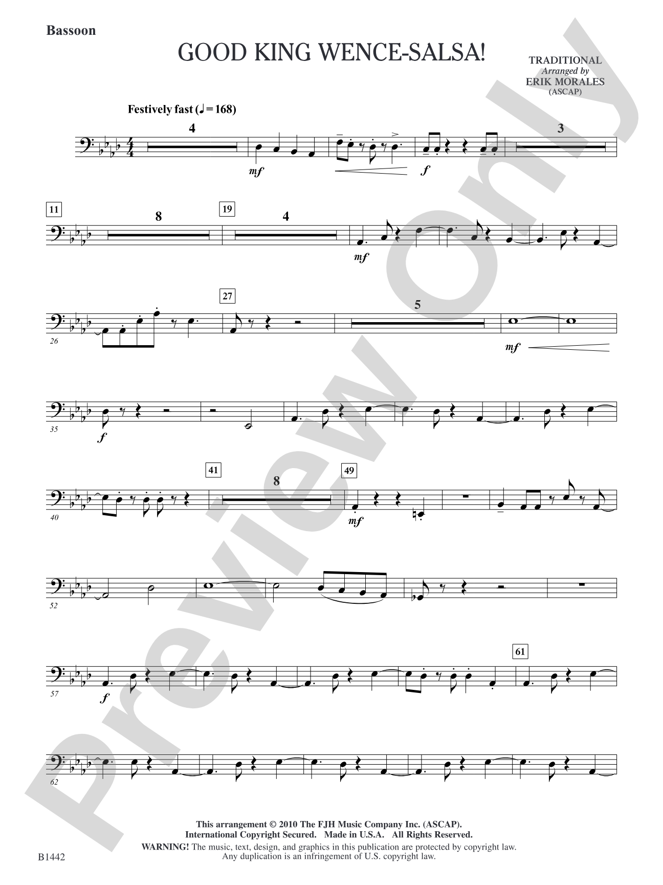 Good King Wence-SALSA!: Bassoon