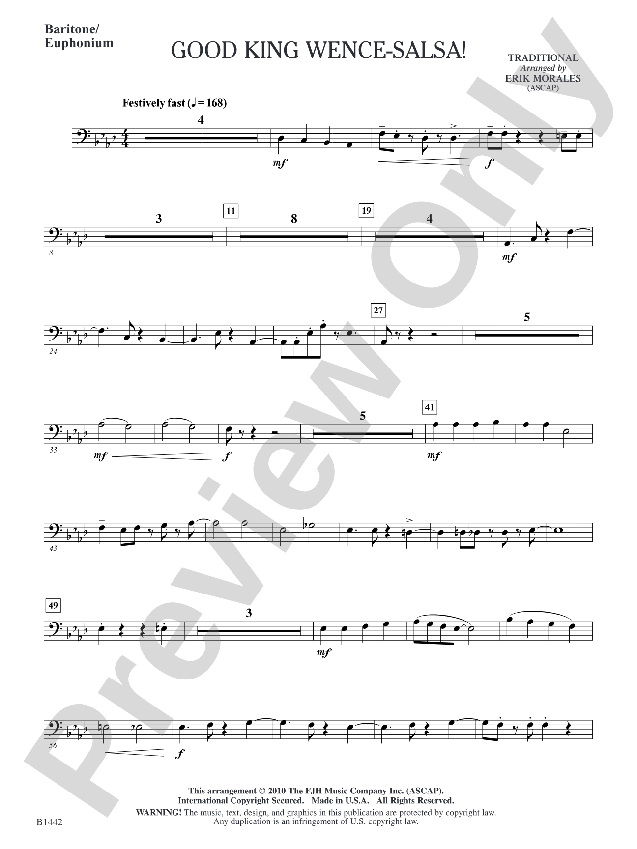 Good King Wence-SALSA!: Baritone/Euphonium