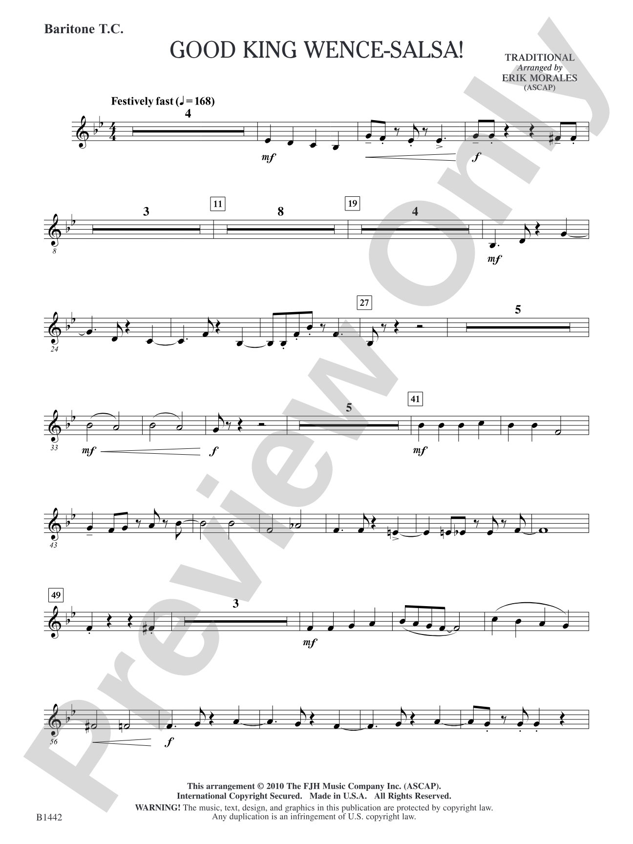 Good King Wence-SALSA!: Baritone T.C.