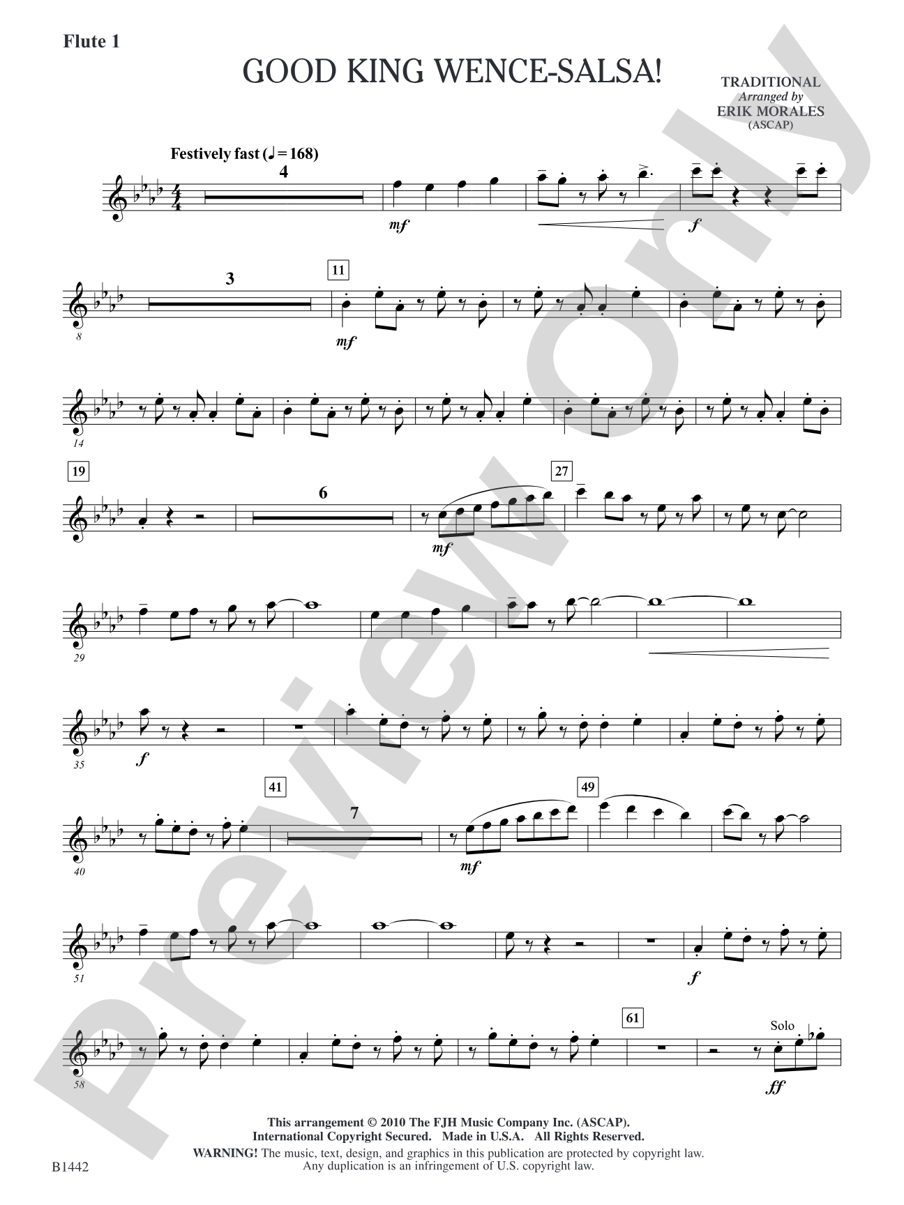 Good King Wence-SALSA!: Flute 1
