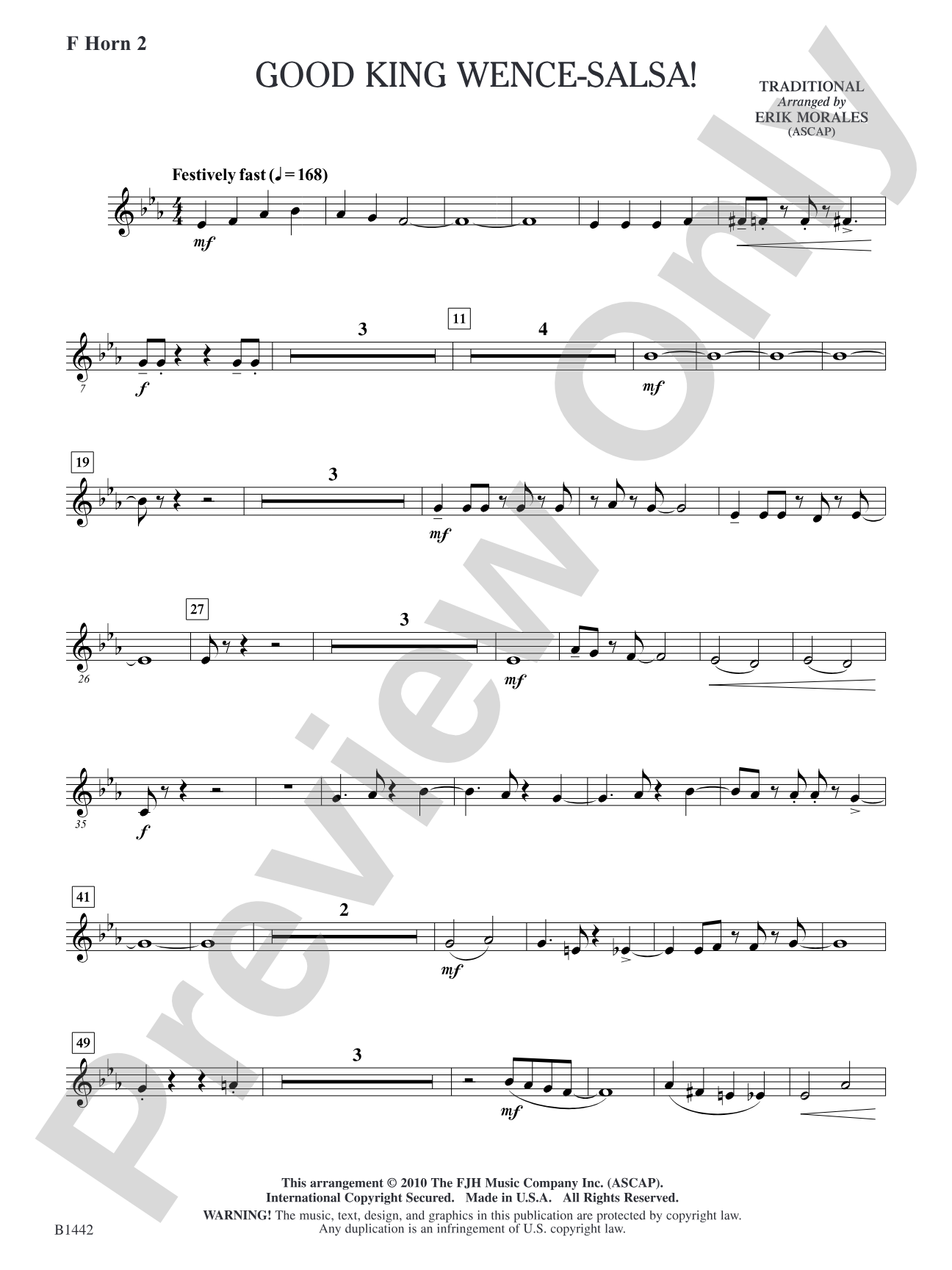 Good King Wence-SALSA!: F Horn 2