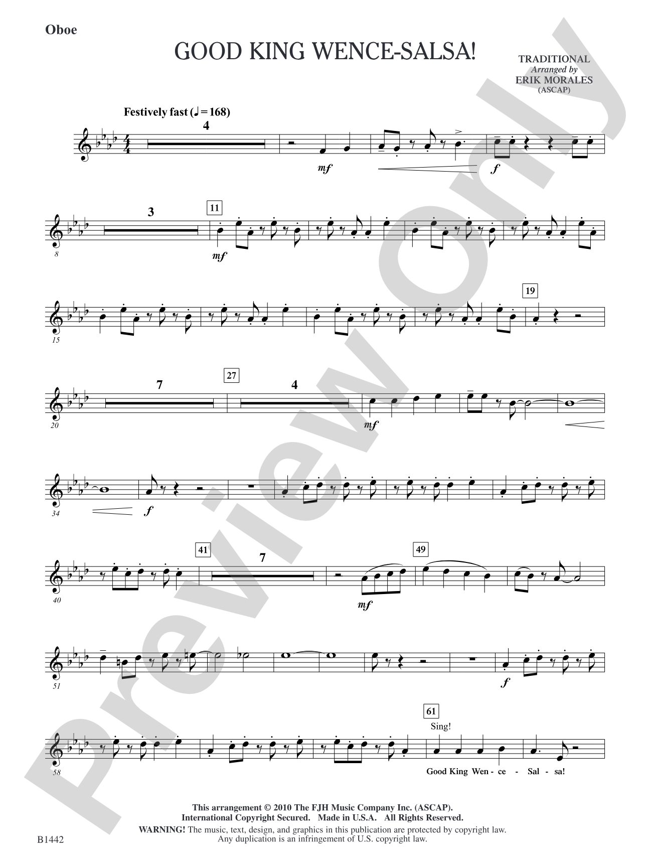 Good King Wence-SALSA!: Oboe