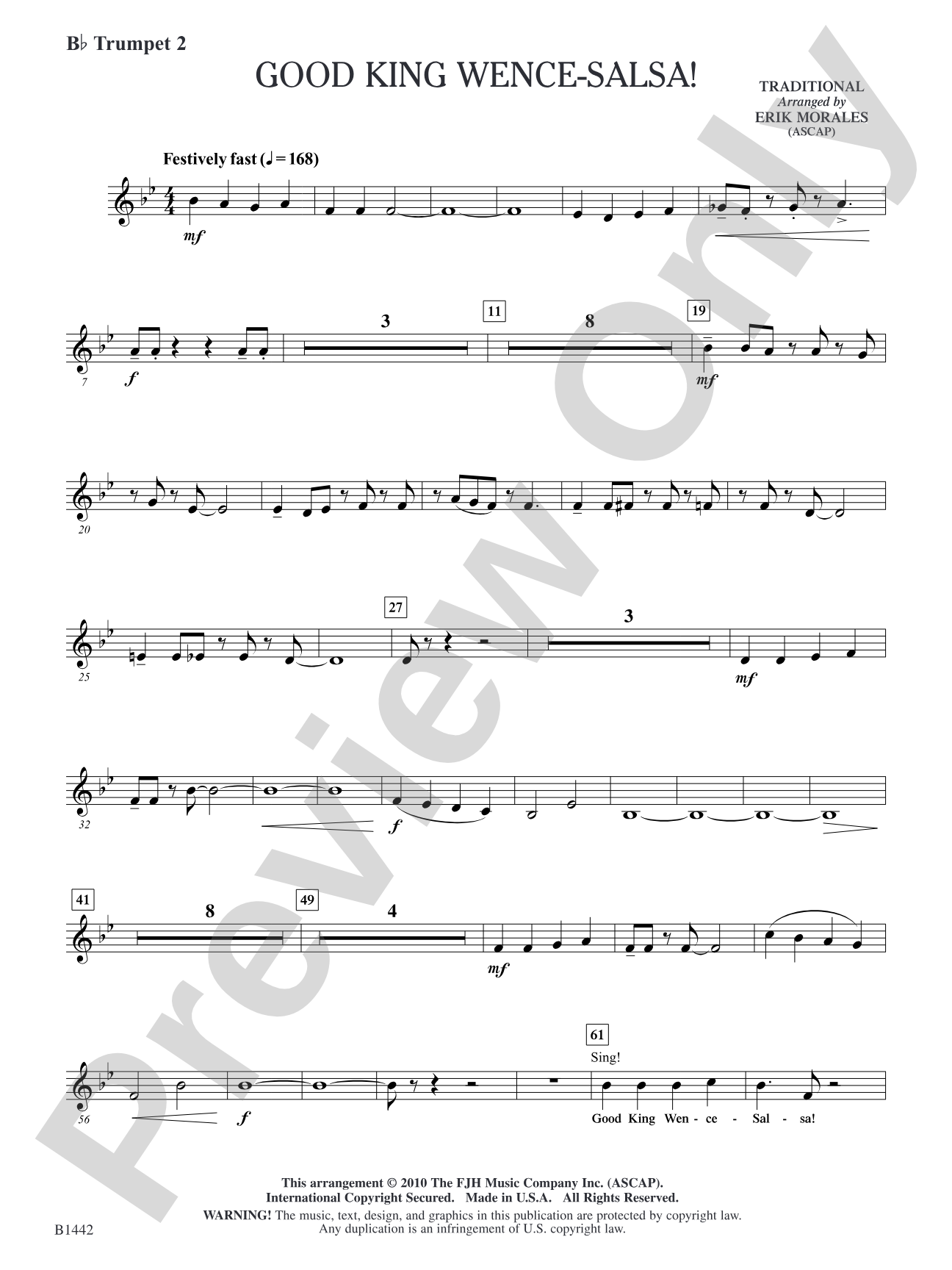 Good King Wence-SALSA!: B-flat Trumpet 2