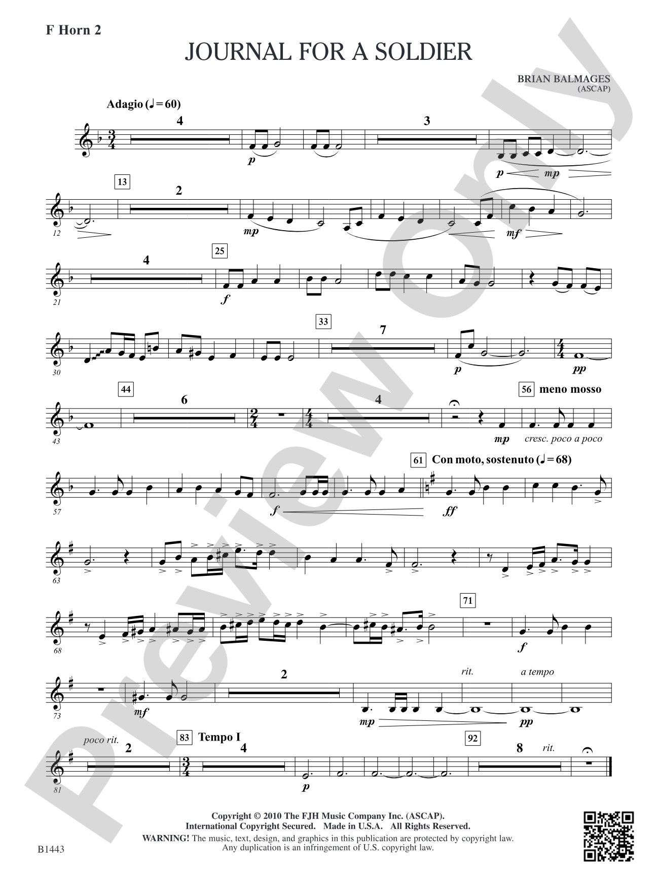 Journal for a Soldier: F Horn 2