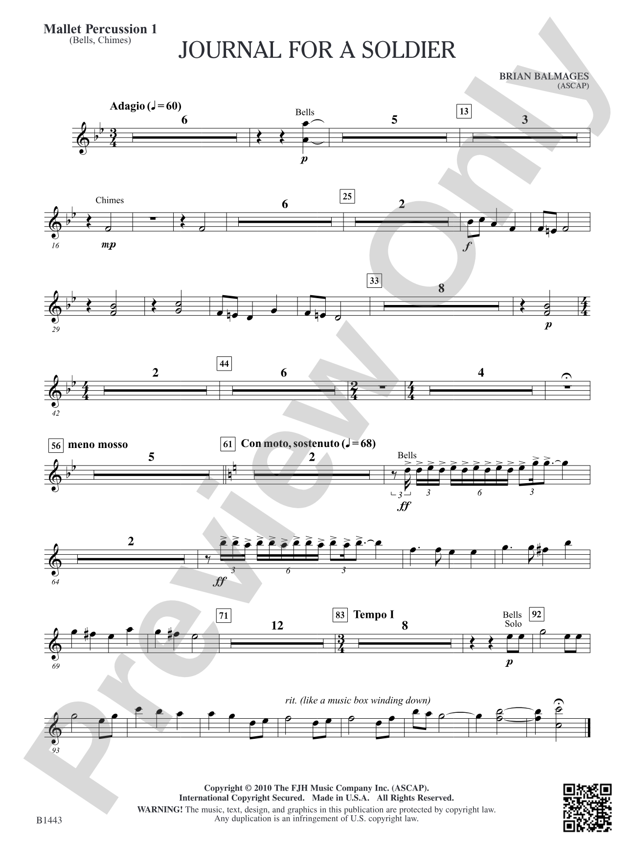 Journal for a Soldier: Mallet Percussion 1