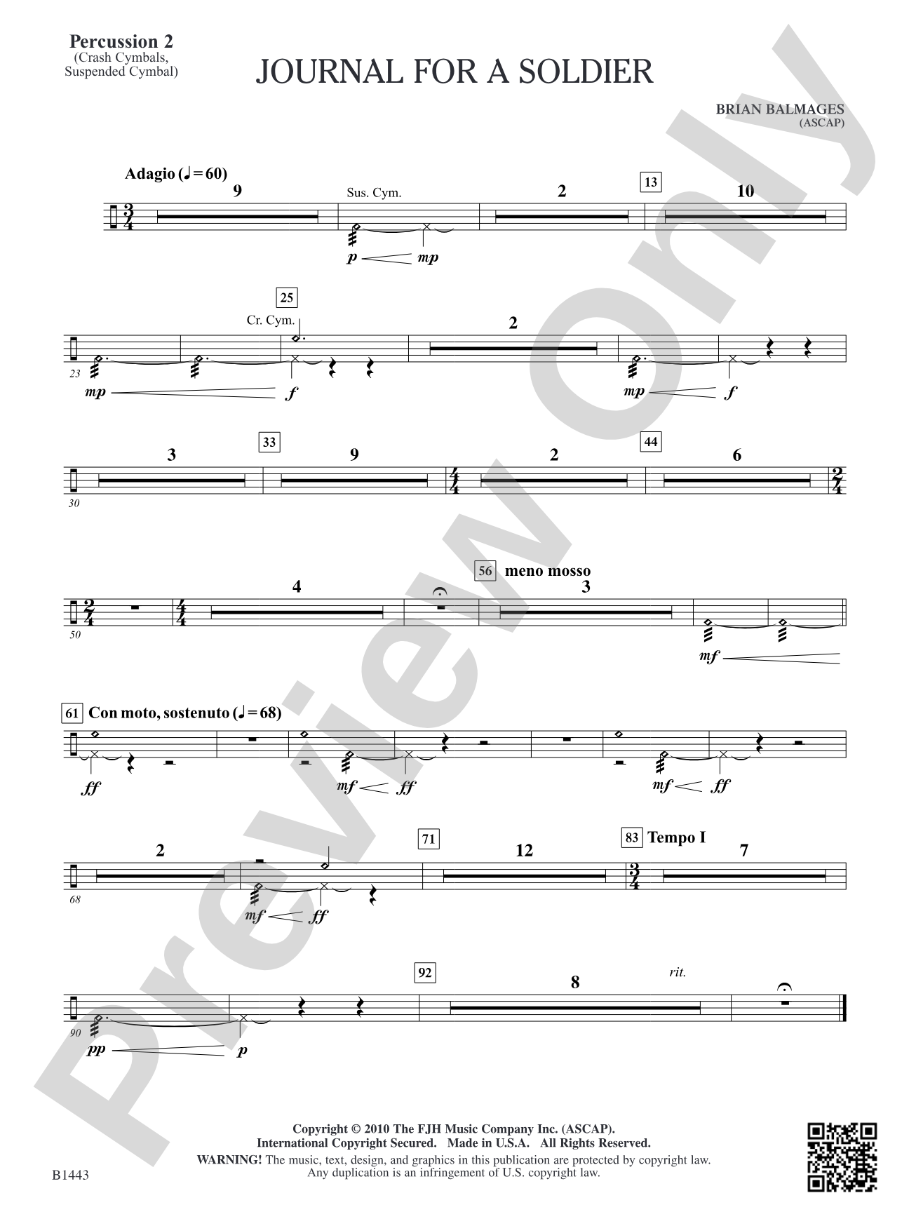 Journal for a Soldier: Percussion 2