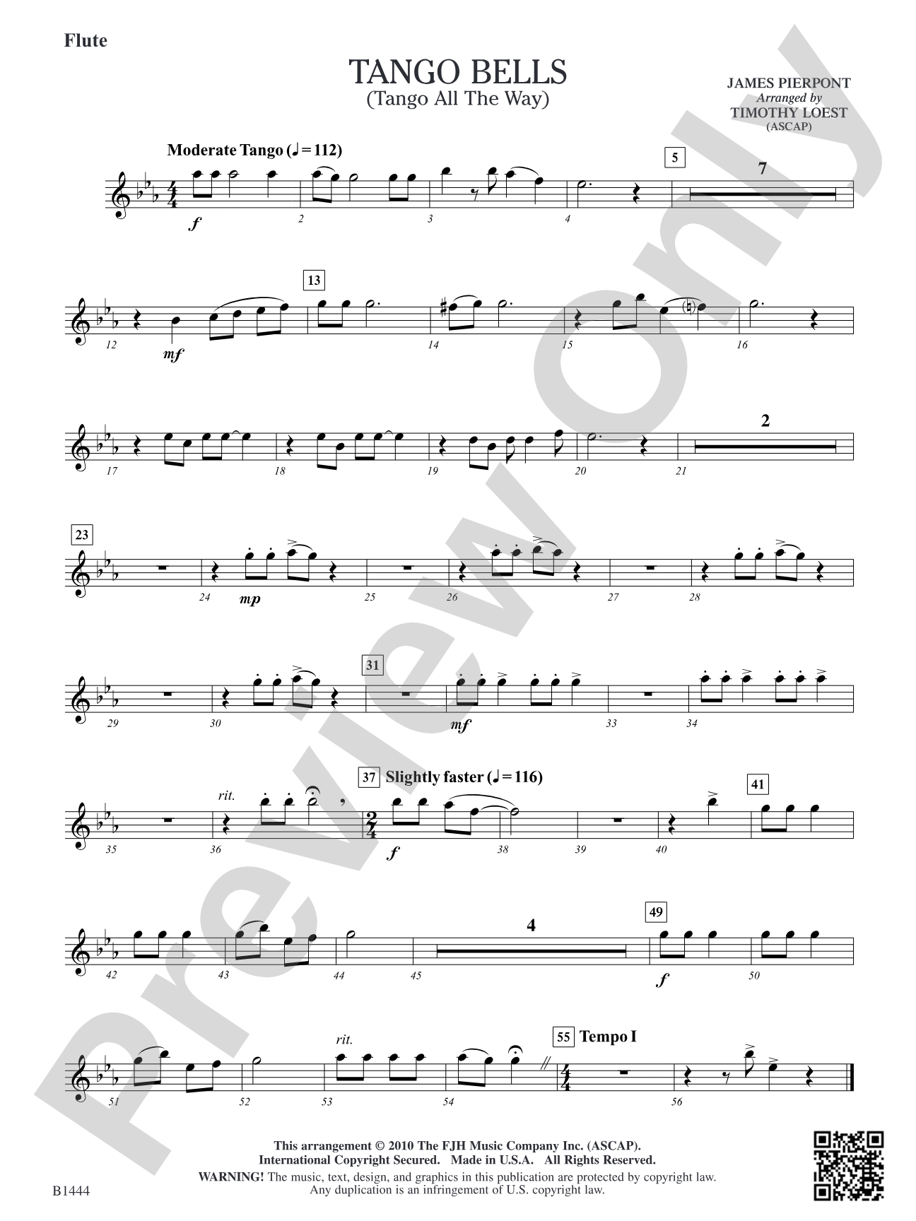 Tango Bells (Tango All the Way!): Flute