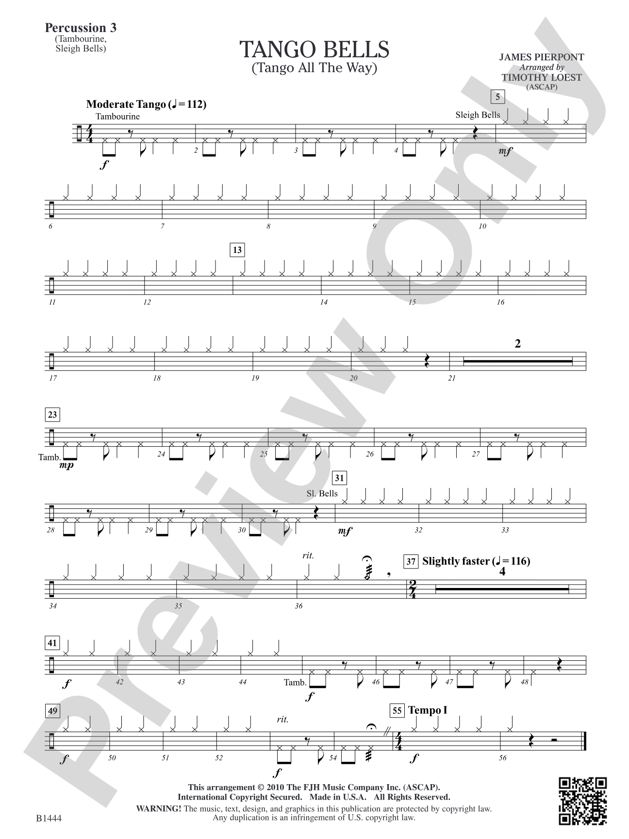 Tango Bells (Tango All the Way!): Percussion 3