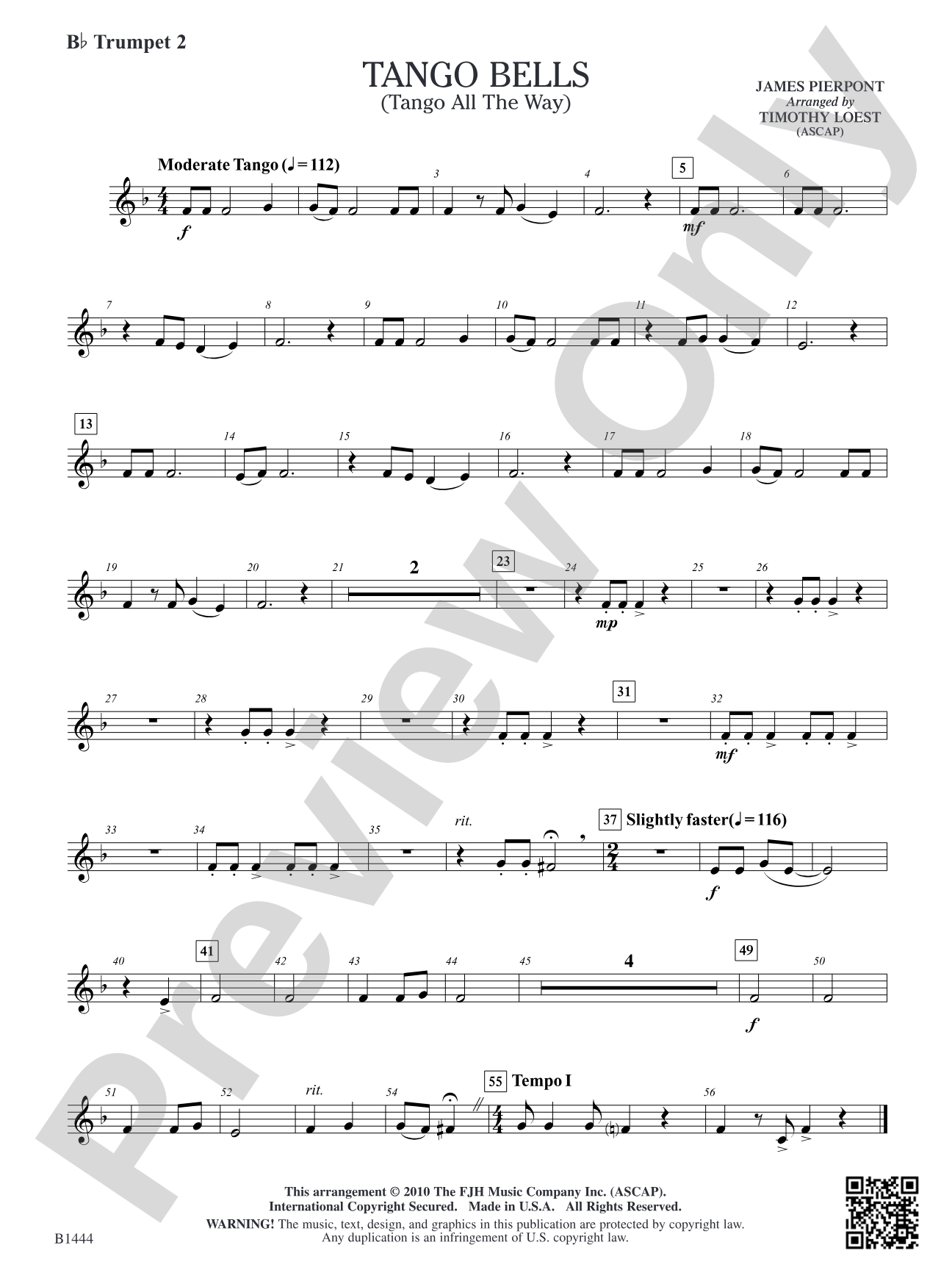 Tango Bells (Tango All the Way!): B-flat Trumpet 2
