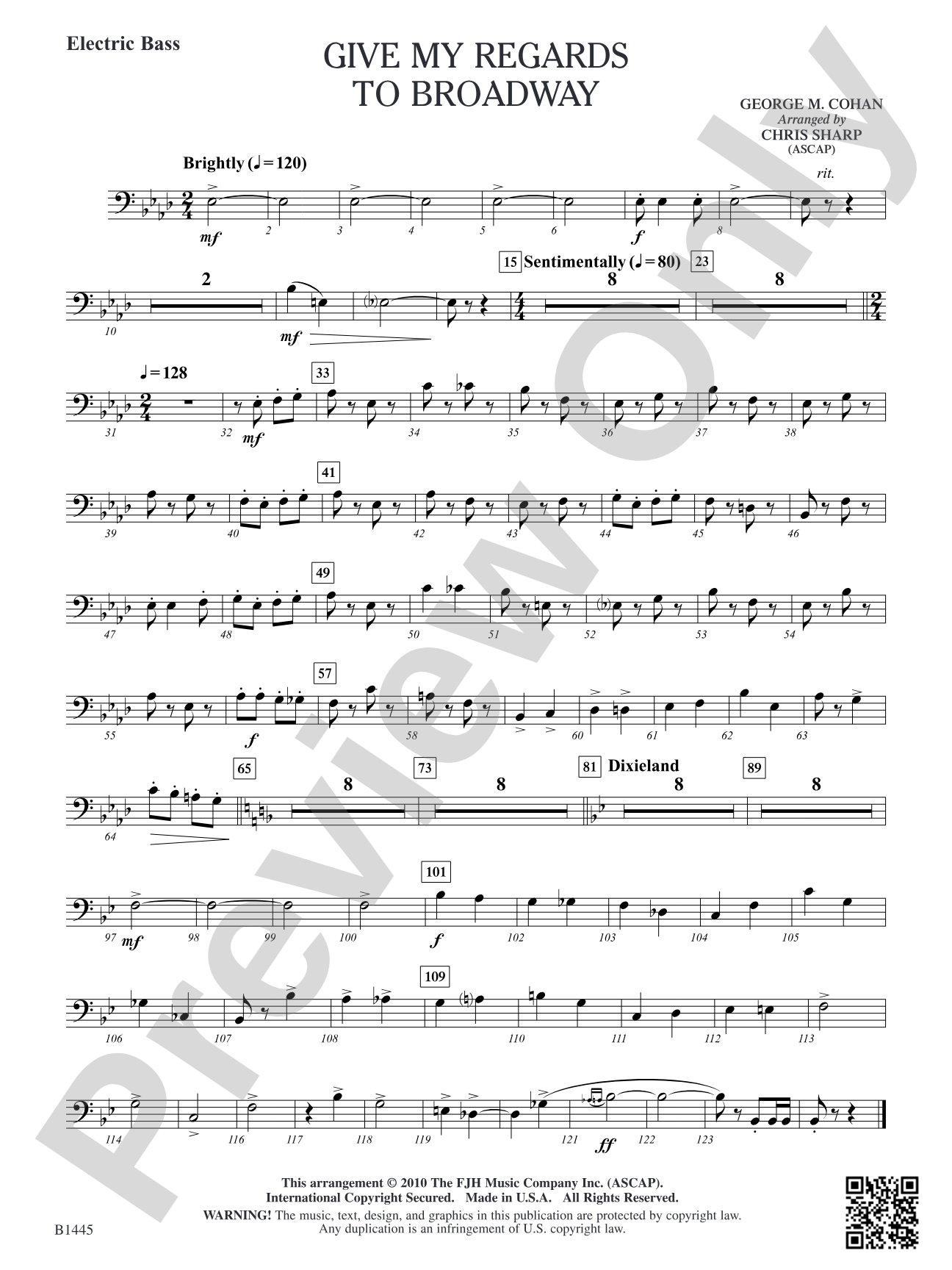 Give My Regards to Broadway: Electric Bass