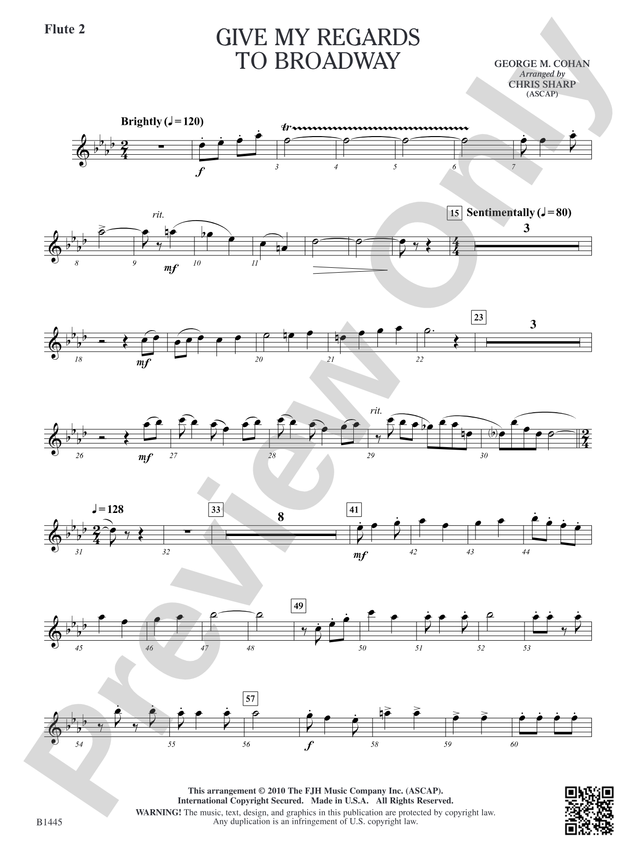 Give My Regards to Broadway: Flute 2