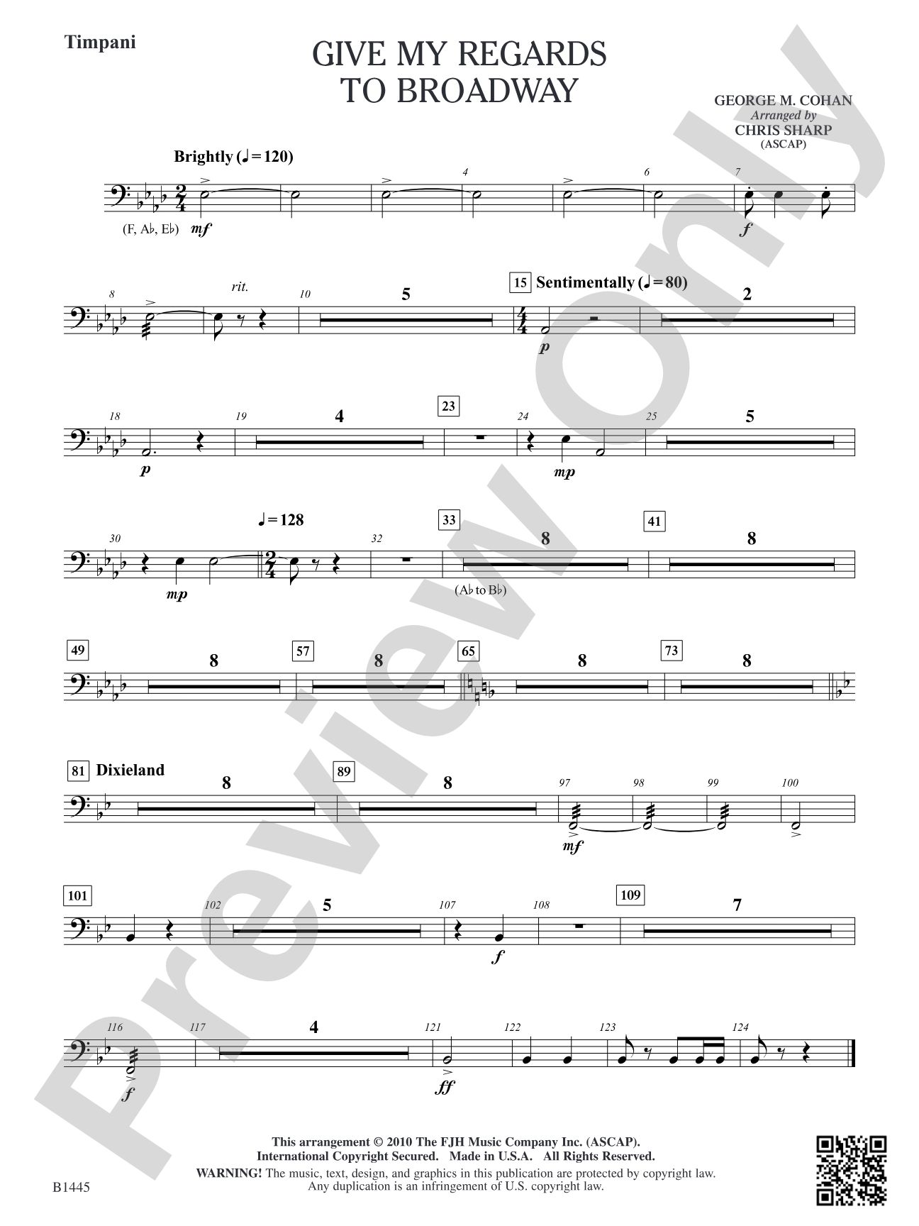 Give My Regards to Broadway: Timpani