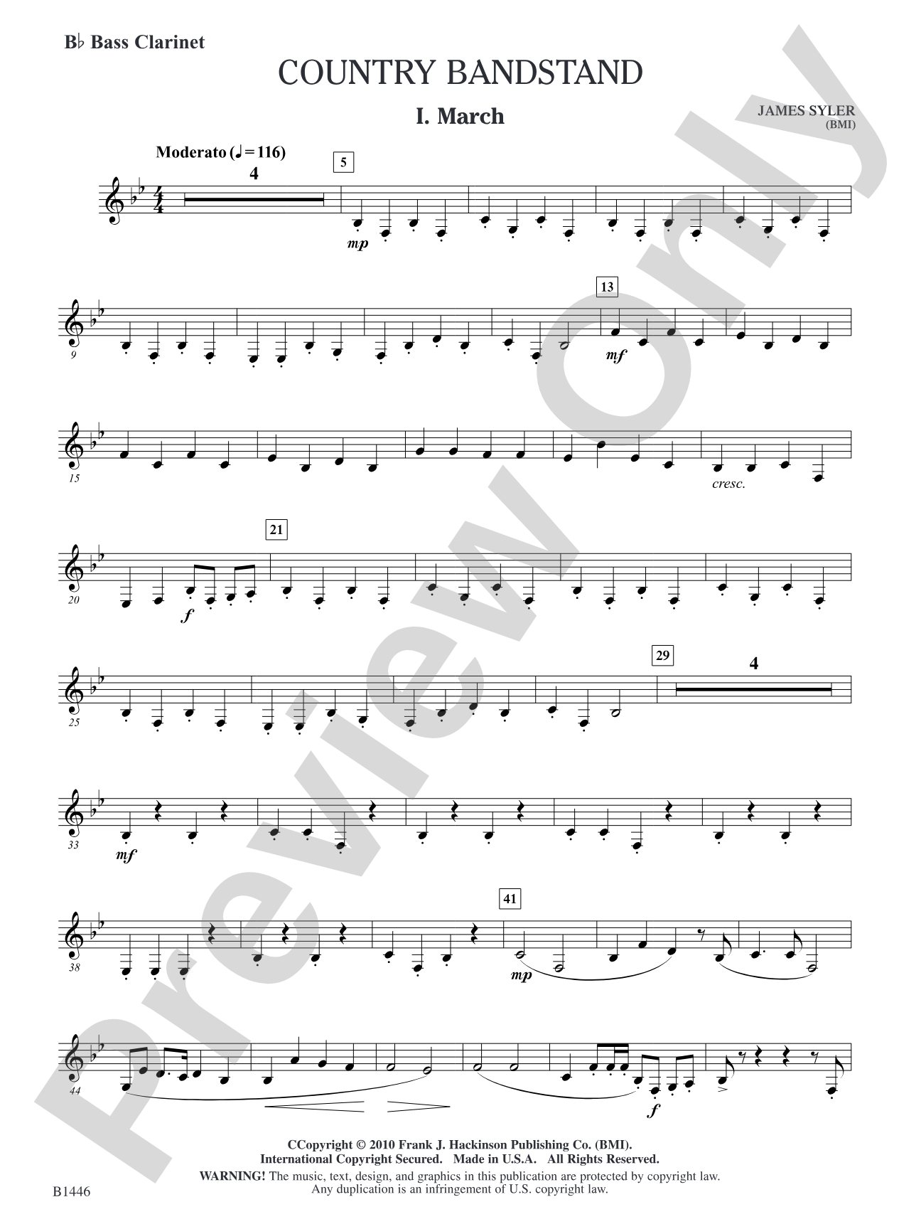 Country Bandstand: B-flat Bass Clarinet