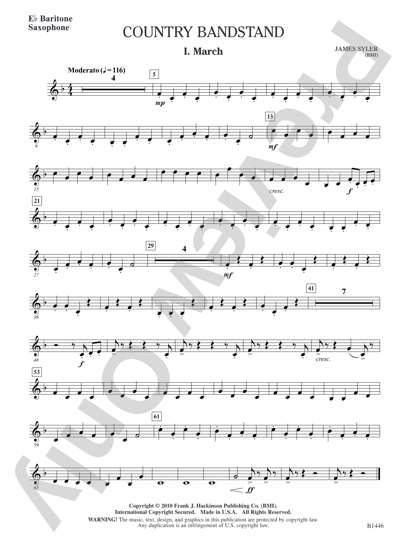 Country Bandstand: E-flat Baritone Saxophone