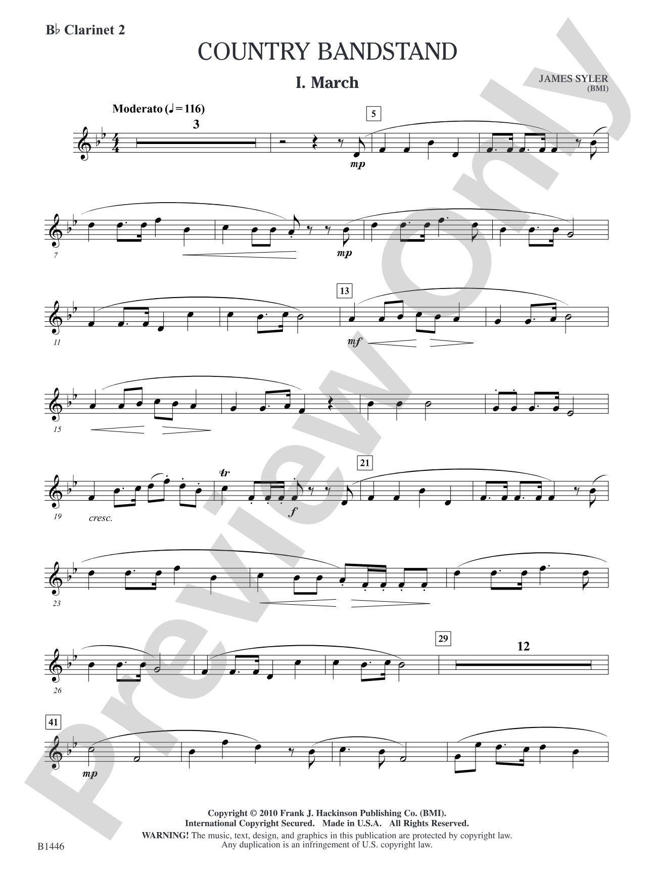 Country Bandstand: B-flat Clarinet 2