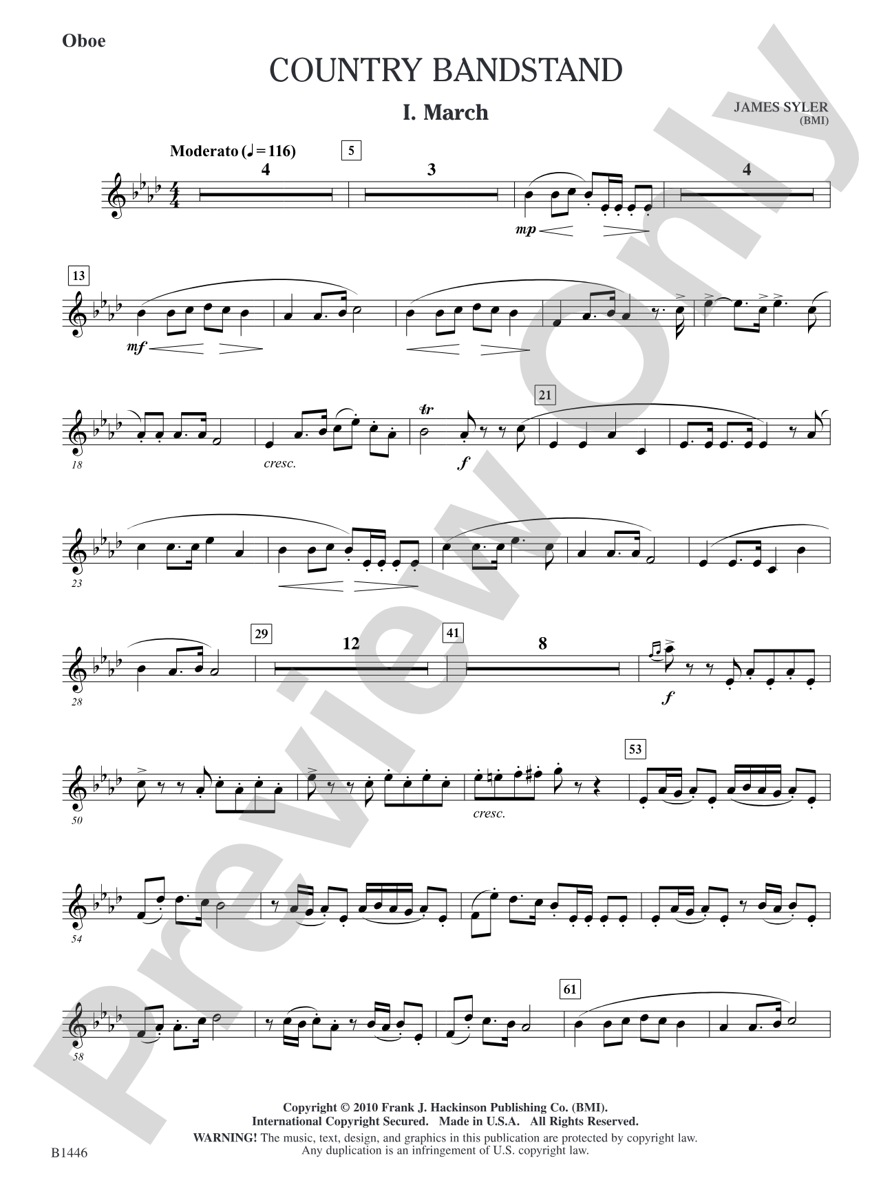 Country Bandstand: Oboe