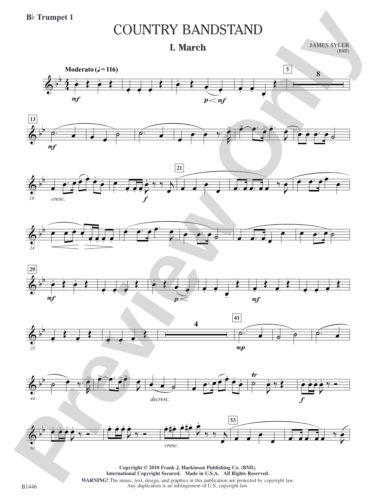 Country Bandstand: B-flat Trumpet 1
