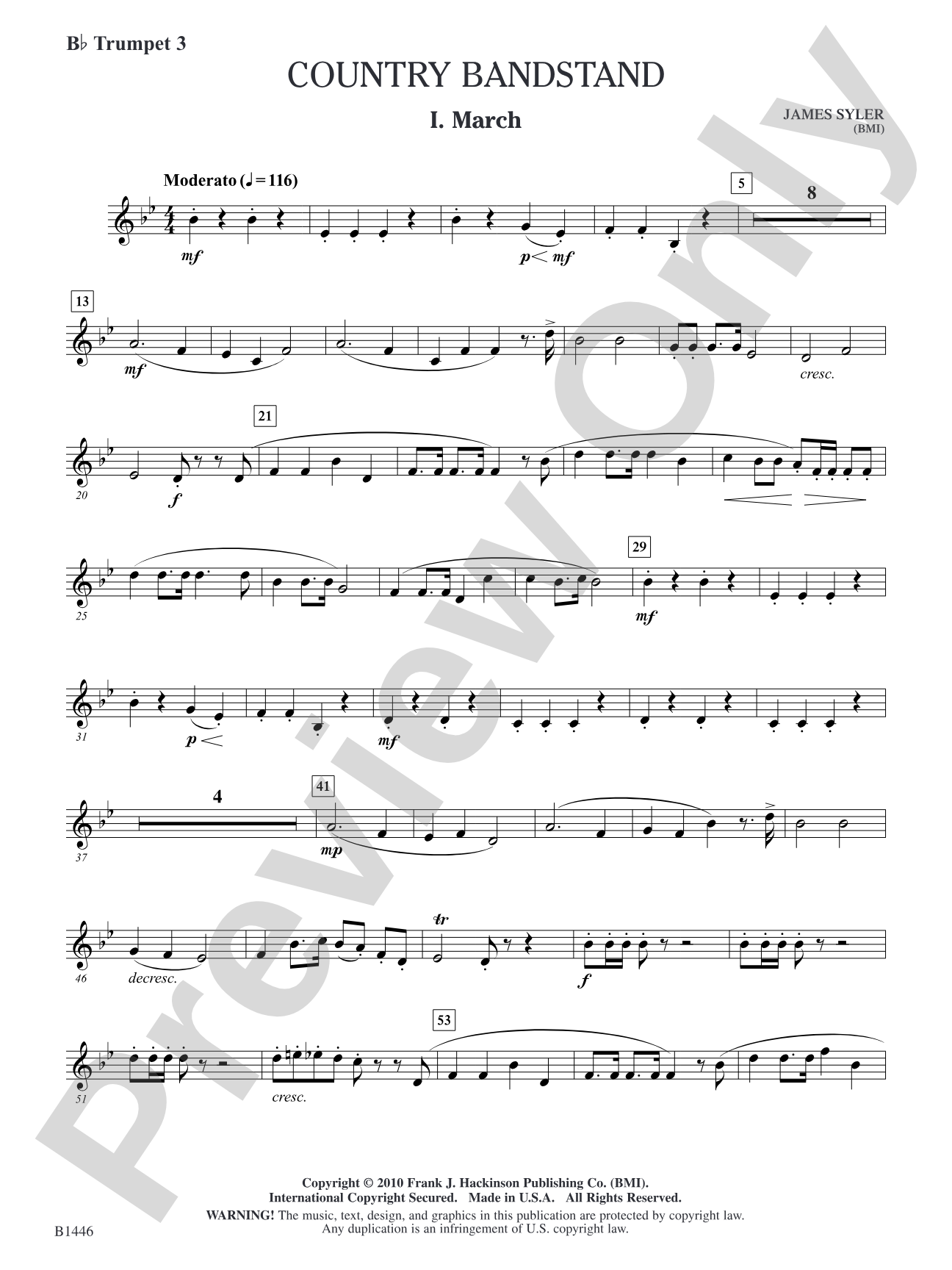 Country Bandstand: B-flat Trumpet 3