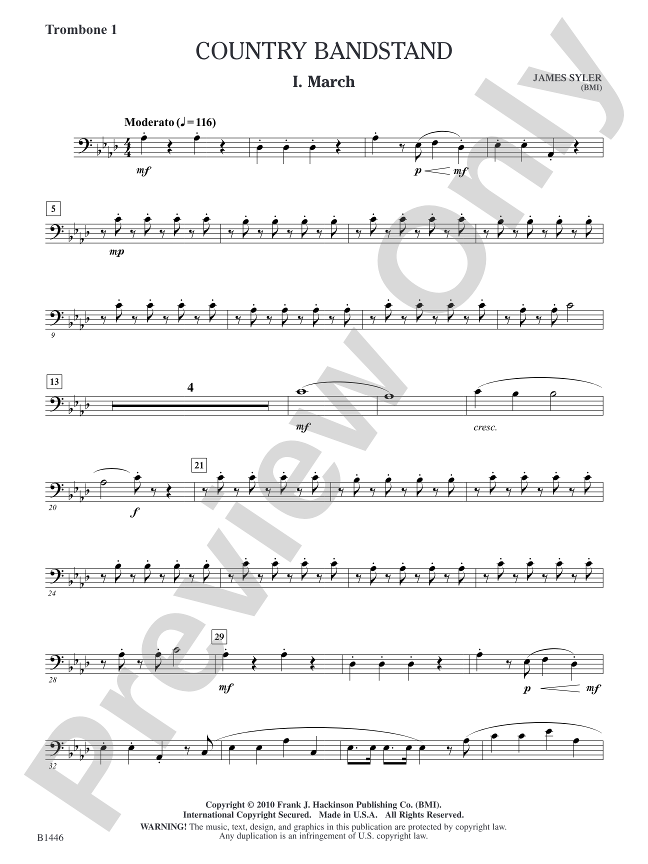 Country Bandstand: Trombone 1