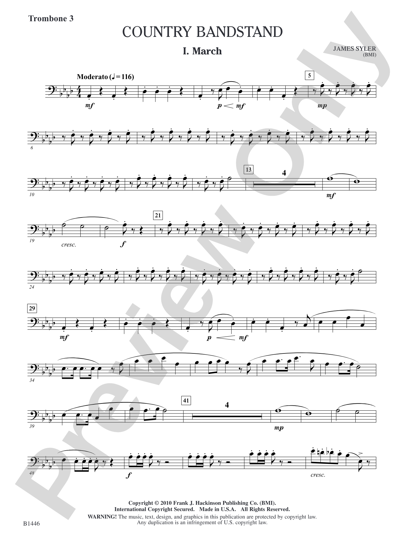 Country Bandstand: Trombone 3