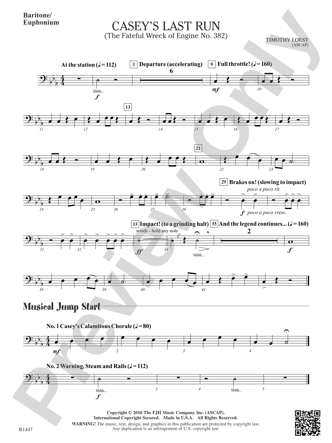 Casey's Last Run: Baritone/Euphonium